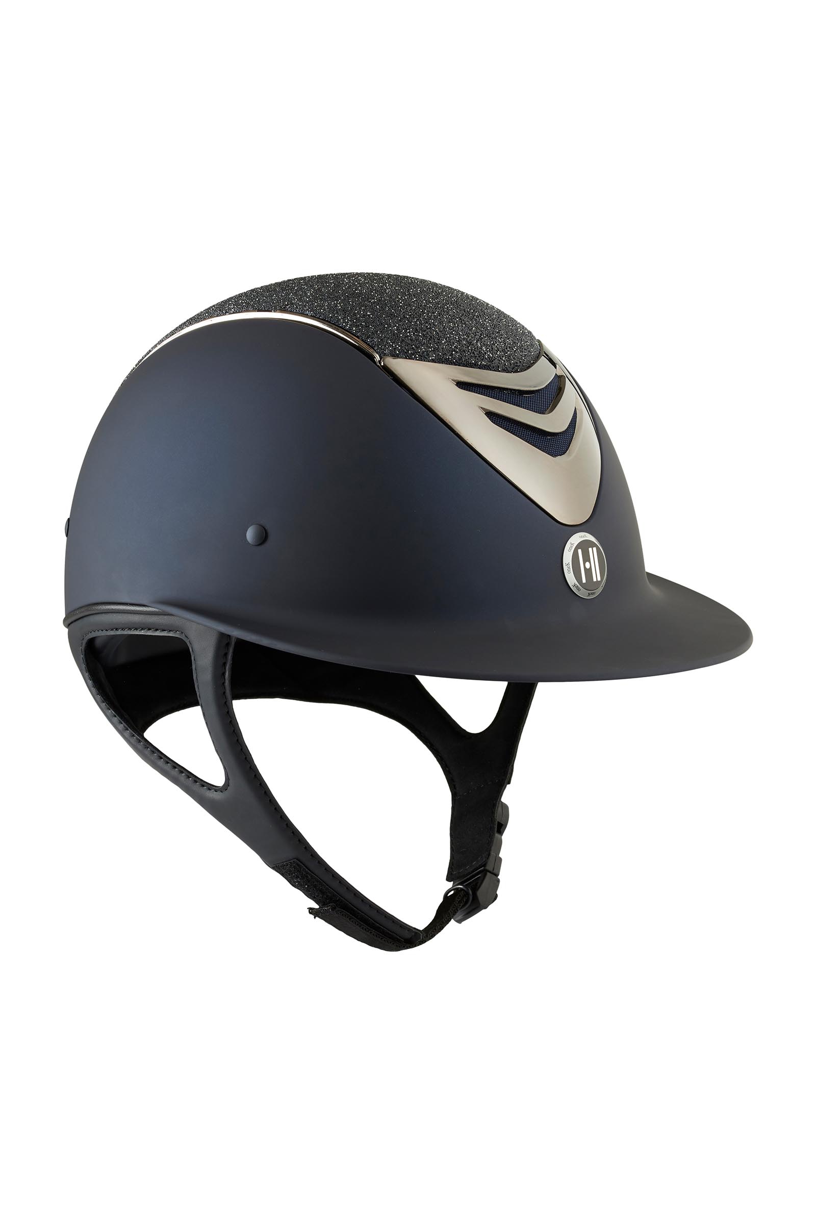 Blue OneK Avance Matt Glitter Chrome Kask jeździecki
