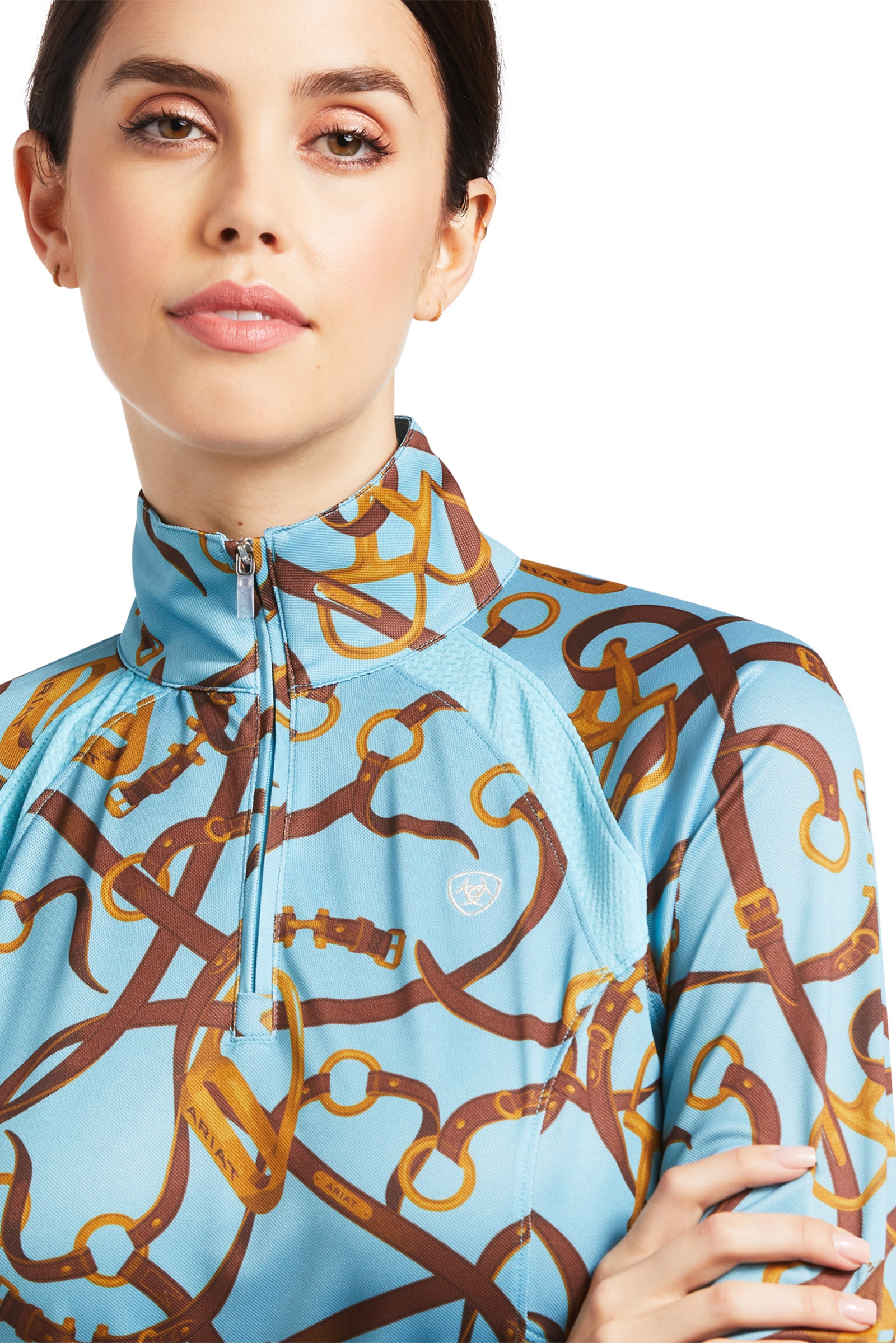 Damska koszula Ariat Sunstopper 2.0 zapinana na zamek do 1/4 długości