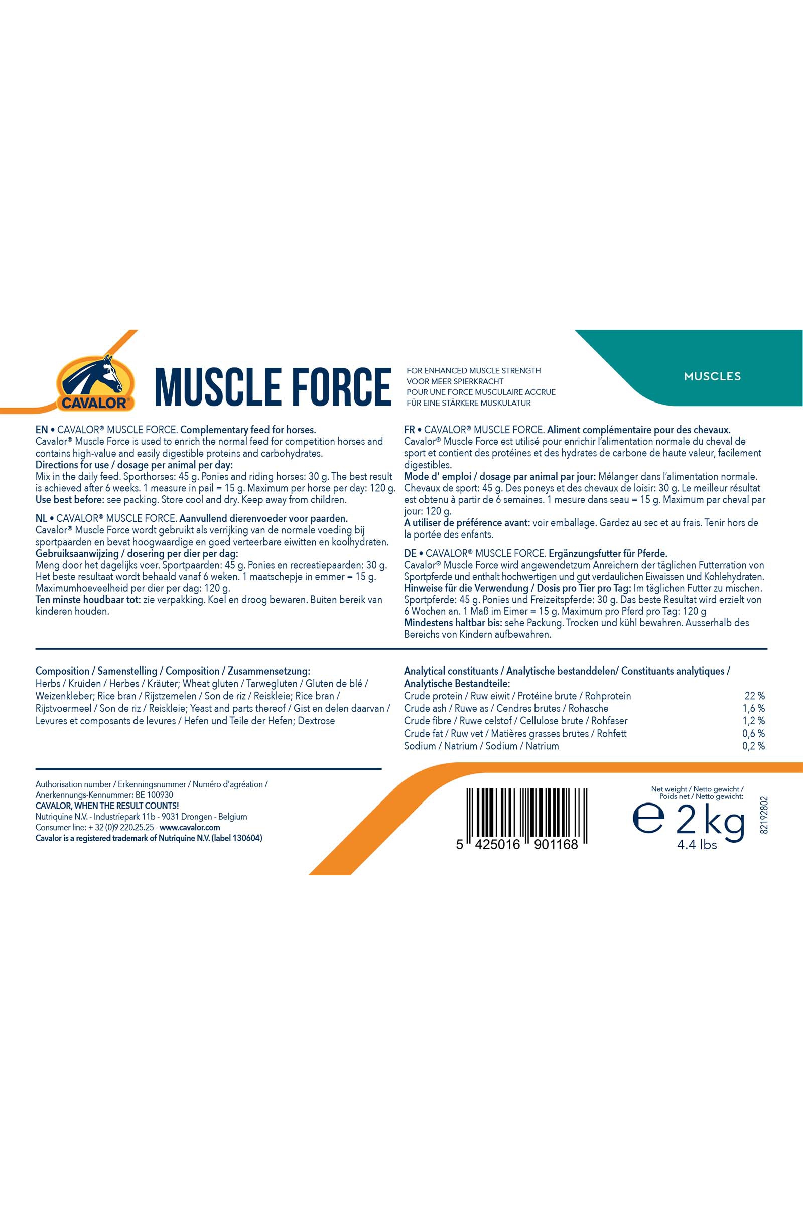Cavalor Muscle Force, Muscles, 2 kg