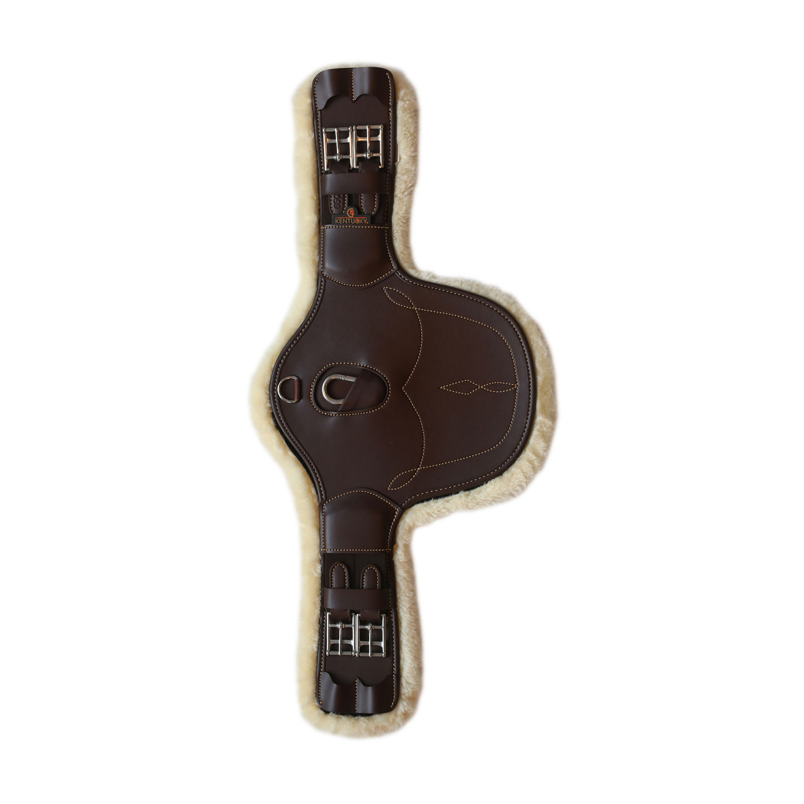 Popręg z fartuchem, krótki, podszyty wełną owczą Kentucky Horsewear Sheepskin