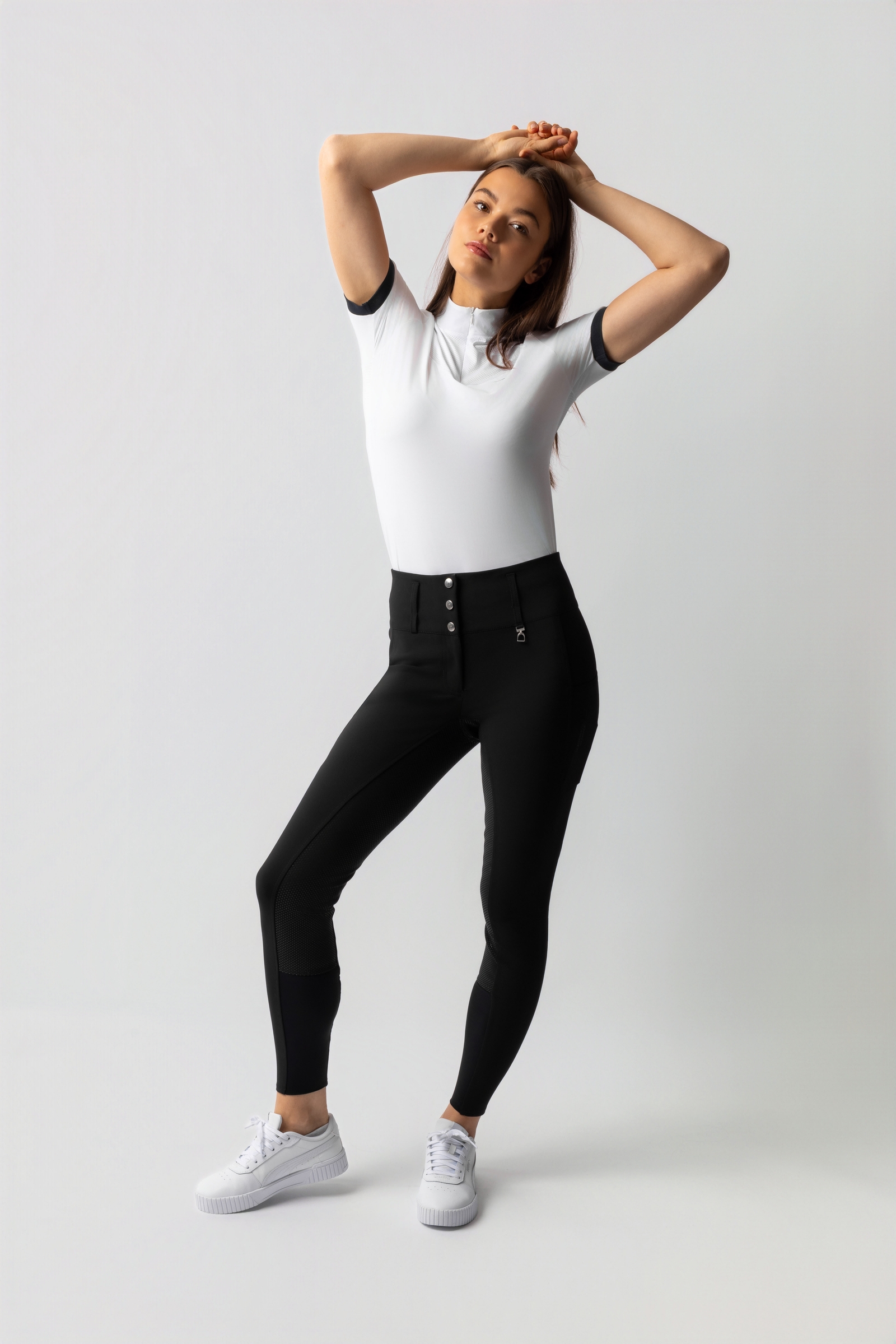 Horze Leonie damskie bryczesy z pełnym silikonowym lejem UPF 40+