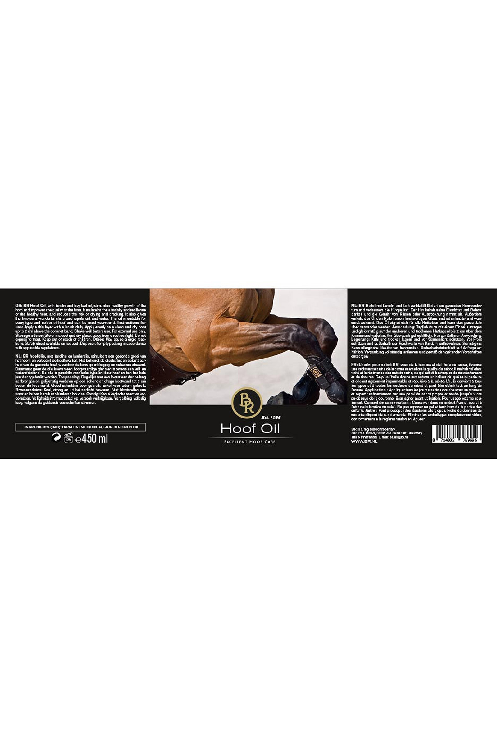 BR olej do kopyt z pędzelkiem, 450 ml