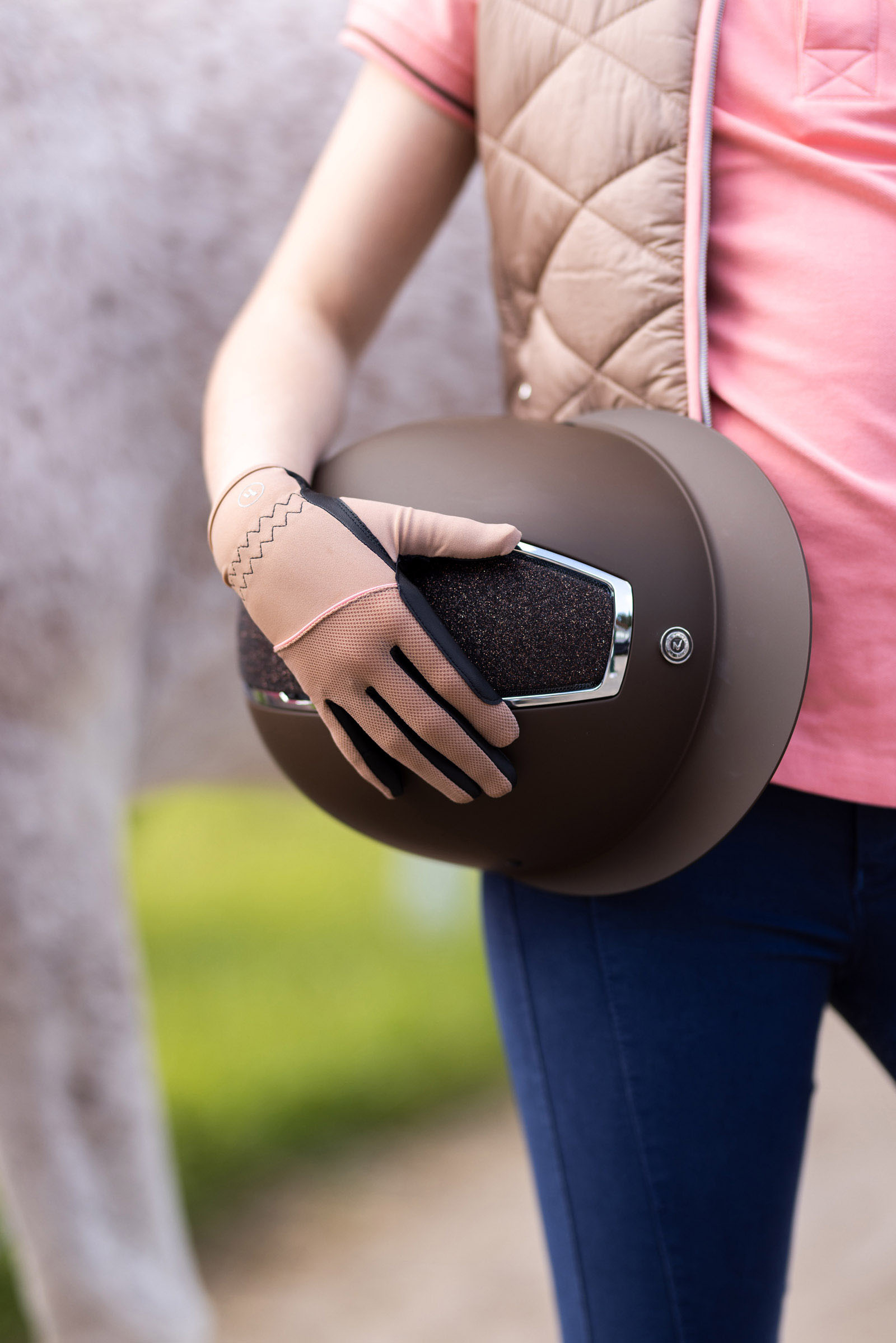 Dziecięce rękawiczki jeździeckie na lato Horze Sade