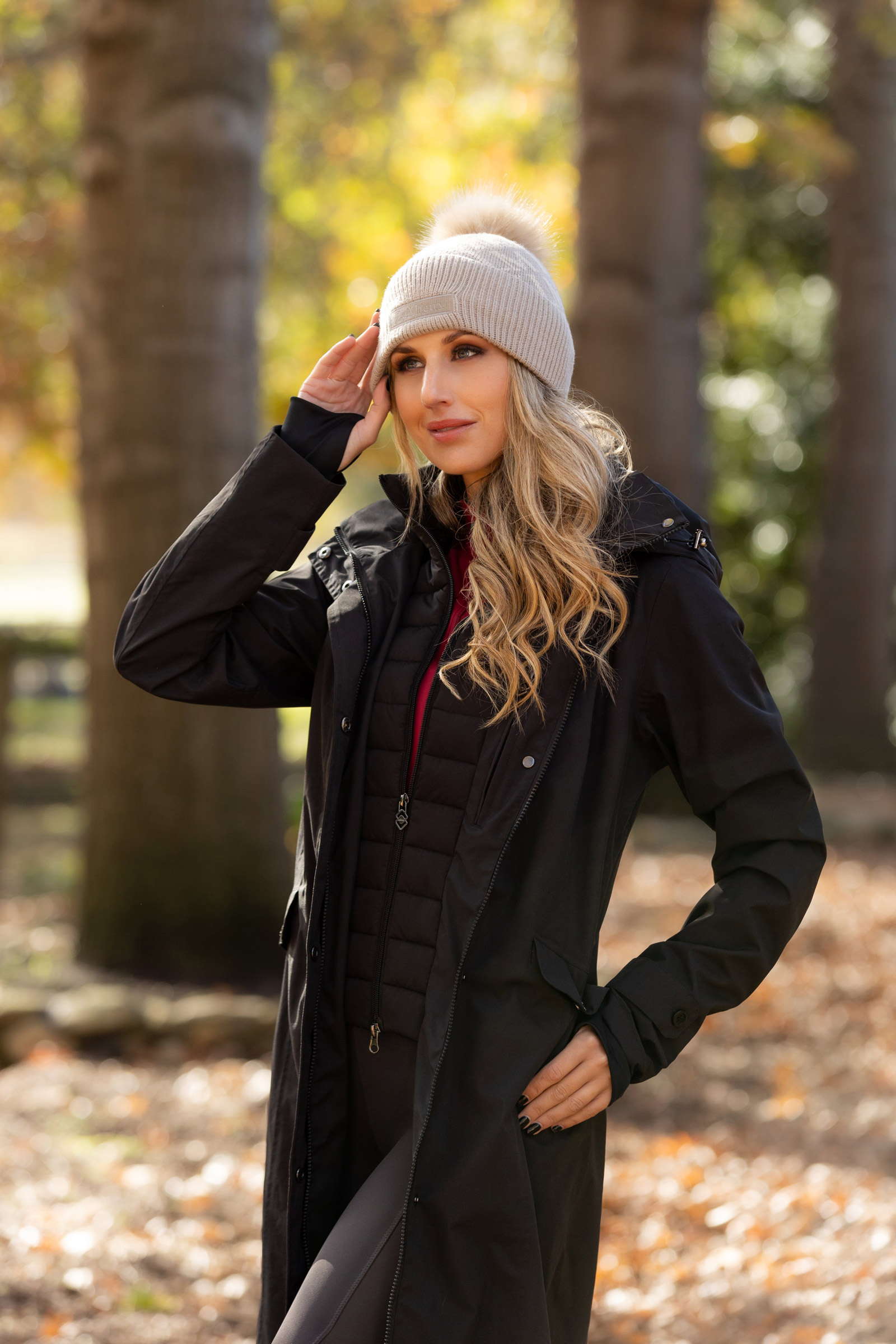 LeMieux Amelie damski wodoodporny lekki płaszcz do jazdy konnej