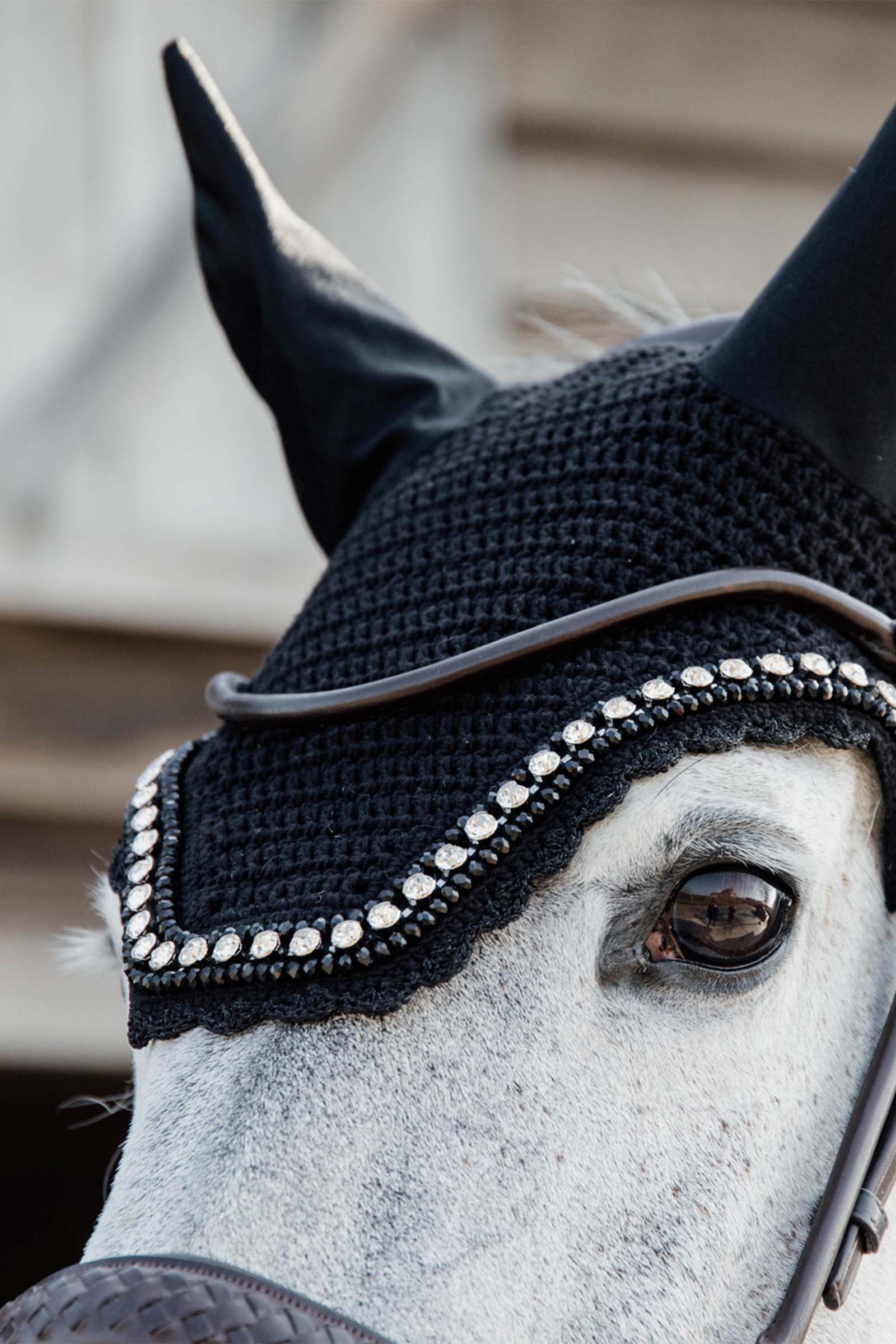 Kentucky Horsewear Wellington Nauszniki wykończone dużymi kryształkami