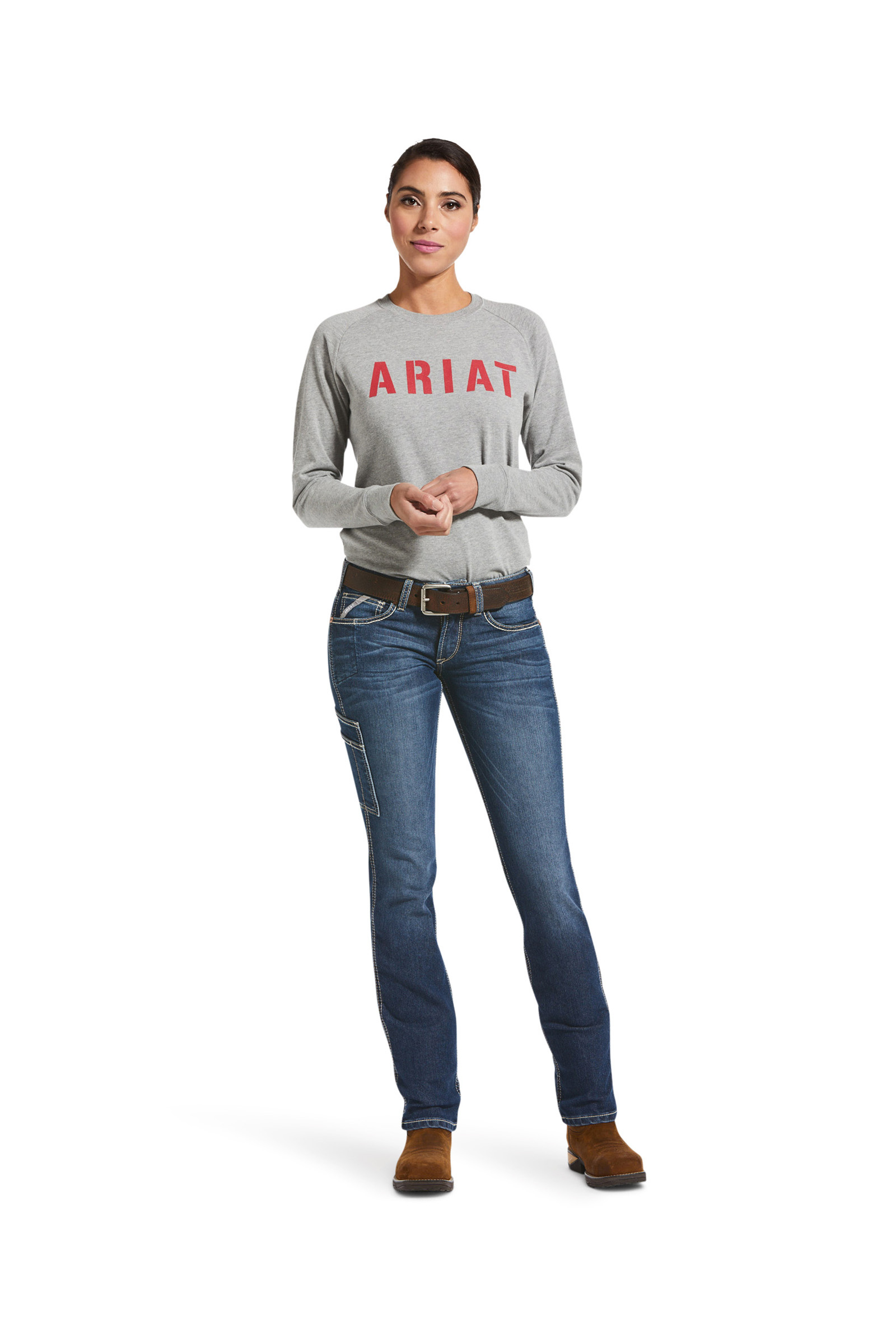 Ariat Rebar Damskie jeansy Durastretch Riveter o prostym kroju