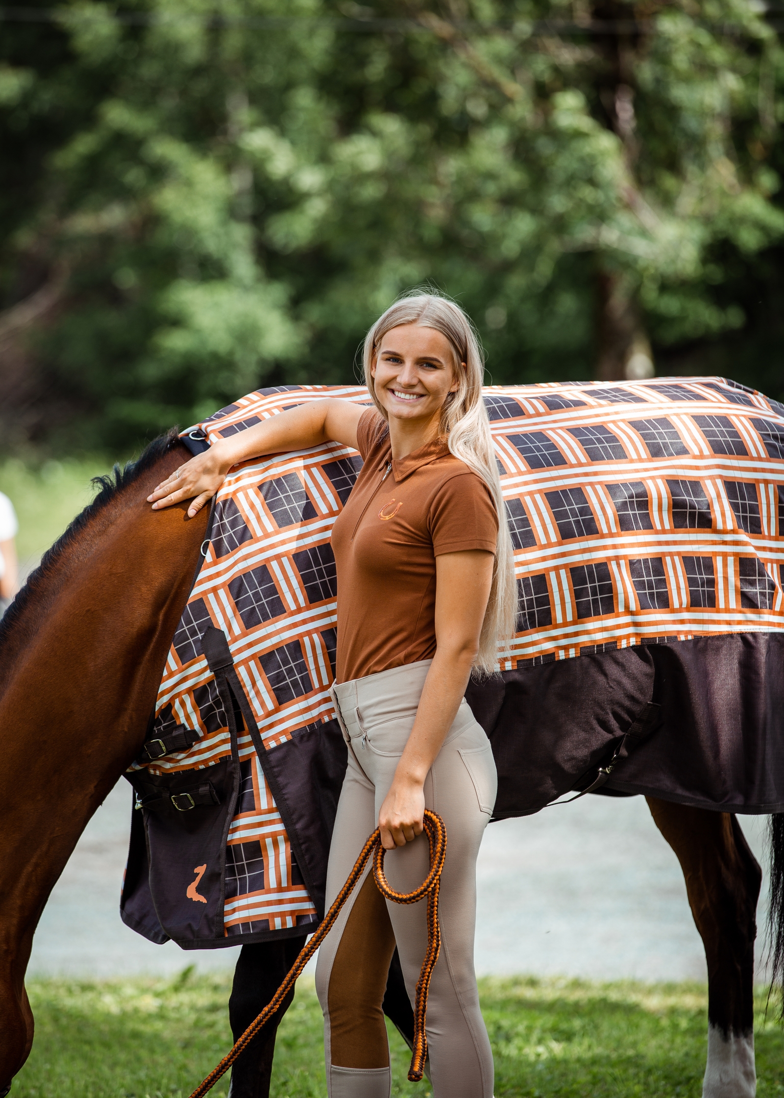 Damska koszulka polo z kr&oacute;tkim rękawem Horze Amy