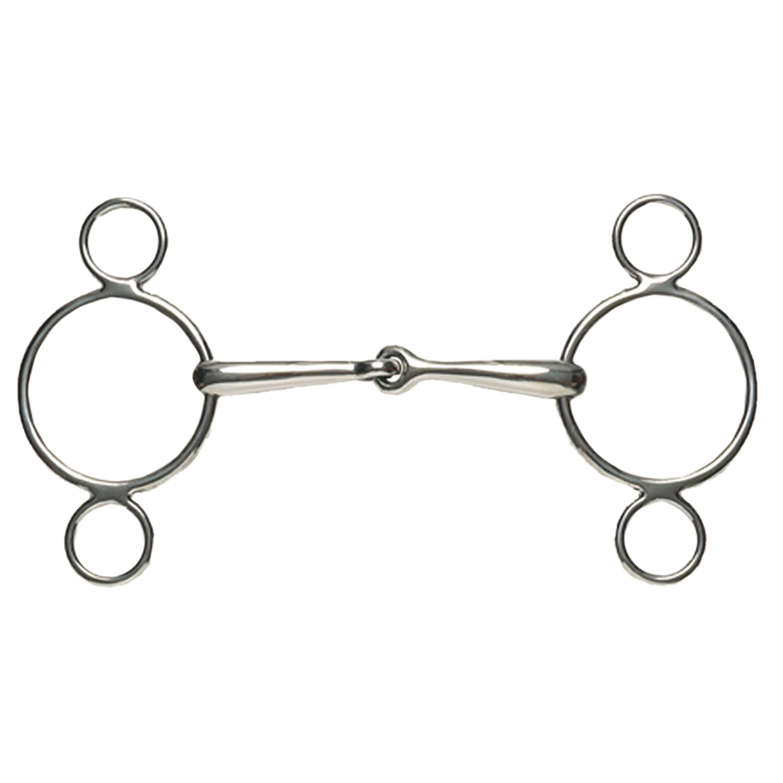 Korsteel Stainless Steel Jointed 2 Ring Dutch Gag Bit