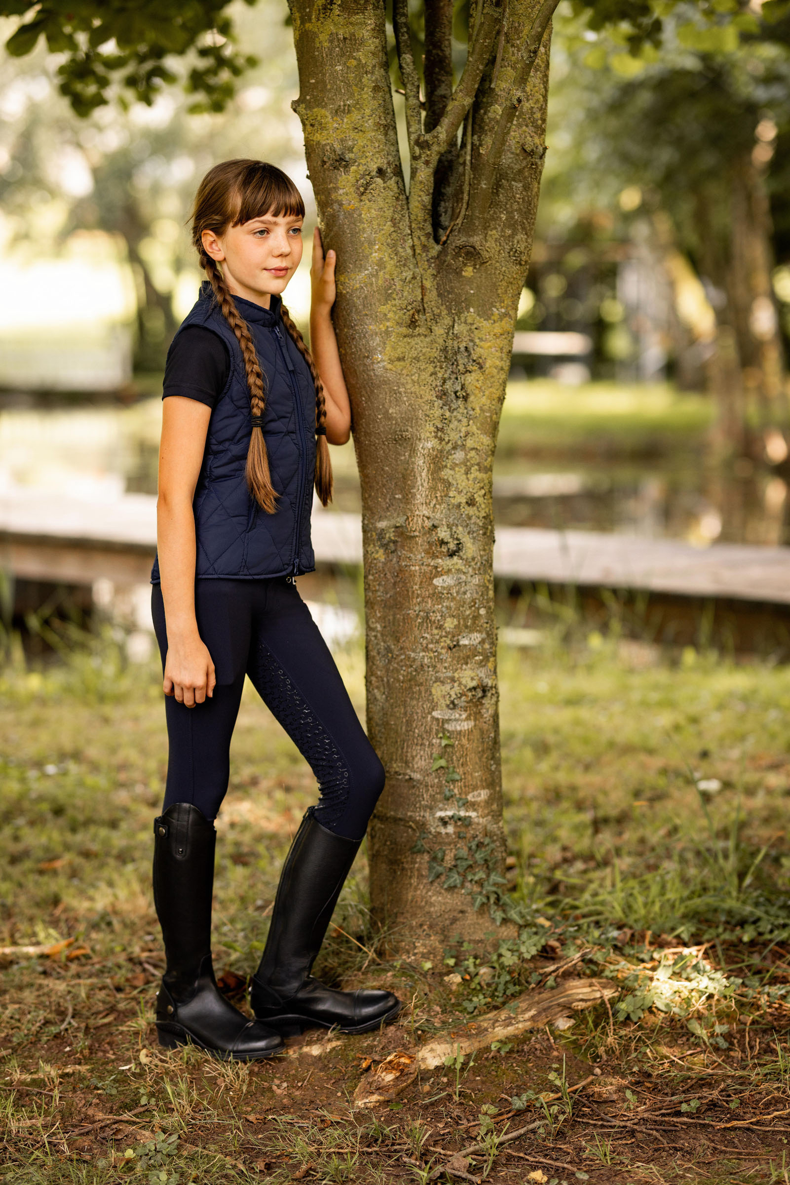 Kamizelka dziecięca, lekka z wypełnieniem Horze Amber