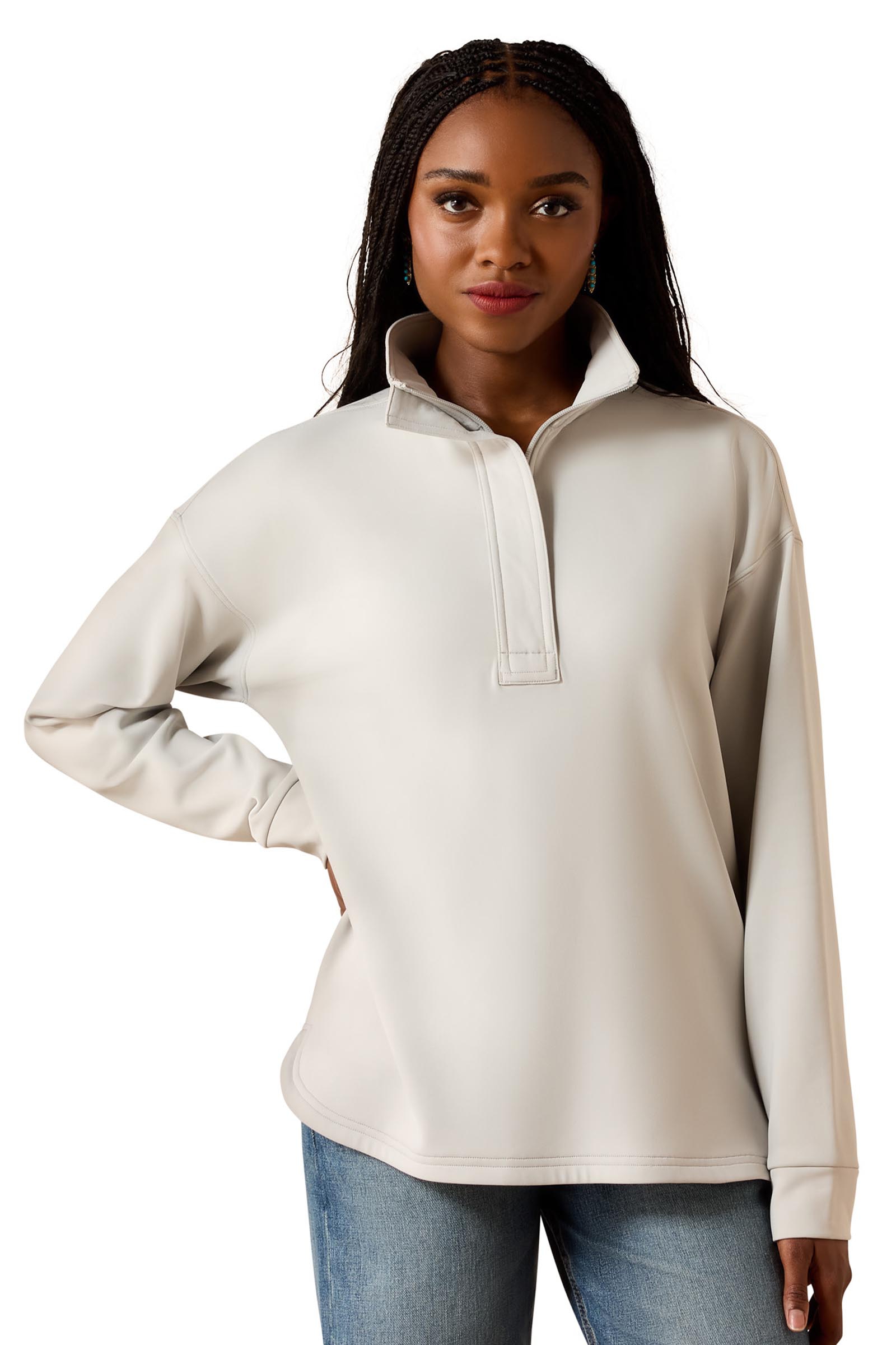 Ariat Damskie Breeze Logo 1/2 Zip bluza