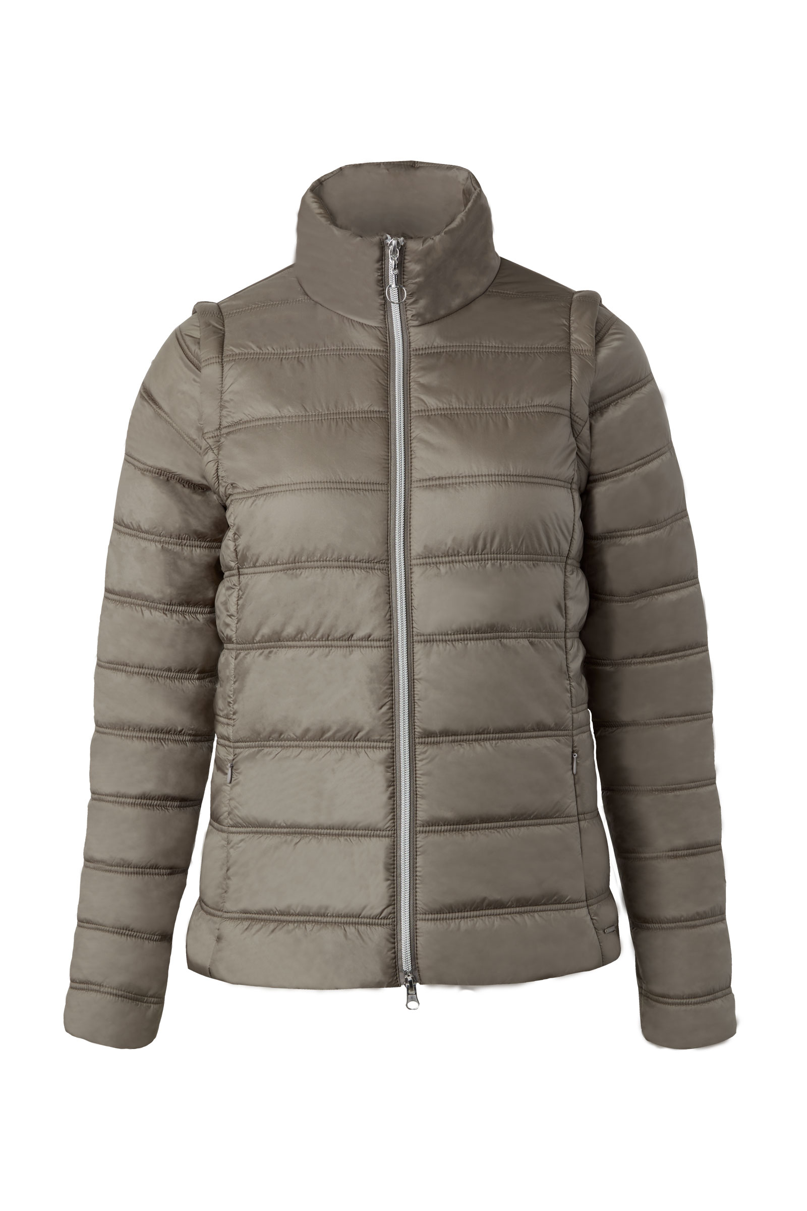 Morel Brown Damska kurtka Horze Natalie z odpinanymi rękawami