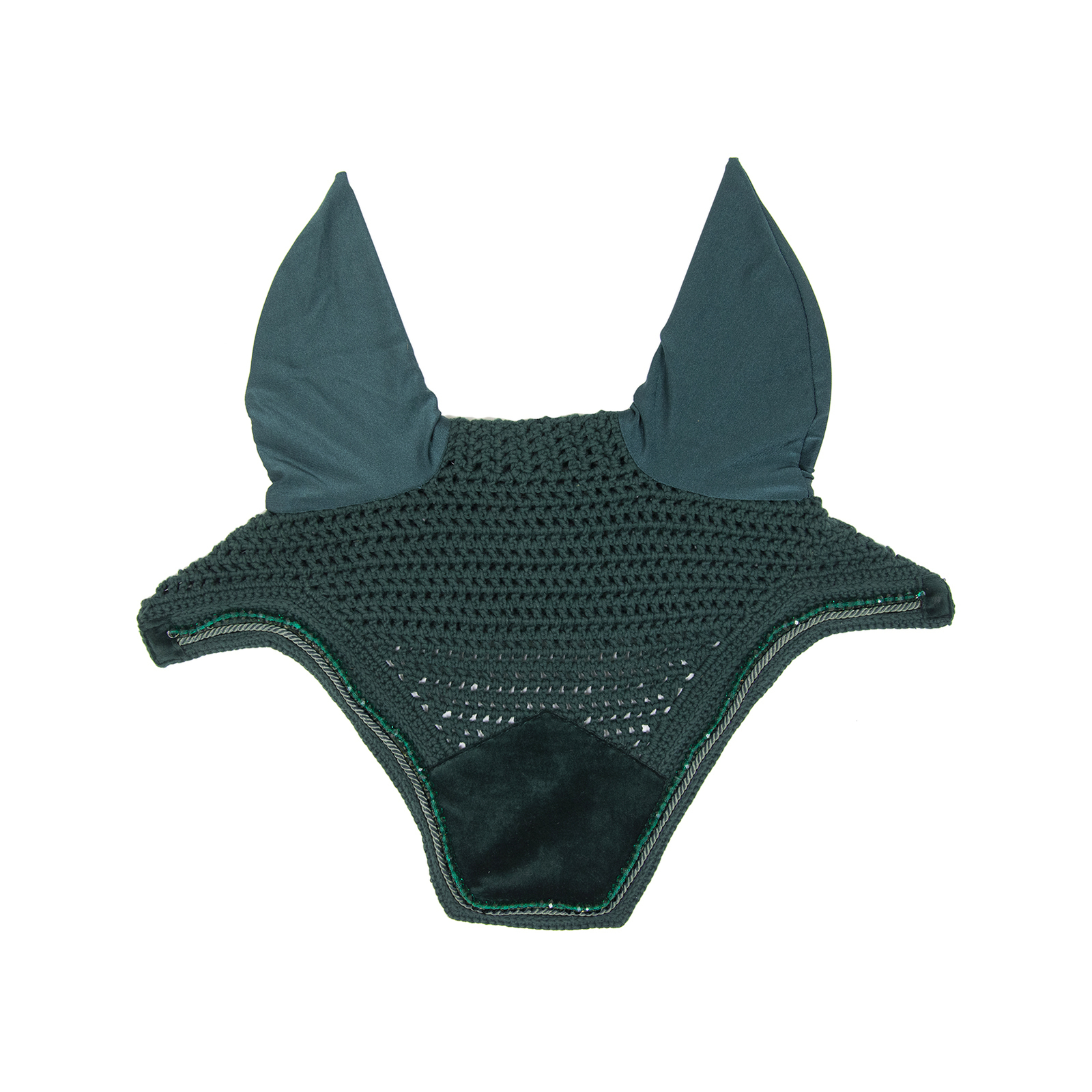 Ponderosa Pine Dark green Aksamitna czapka z perłami Kentucky Horsewear Wellington