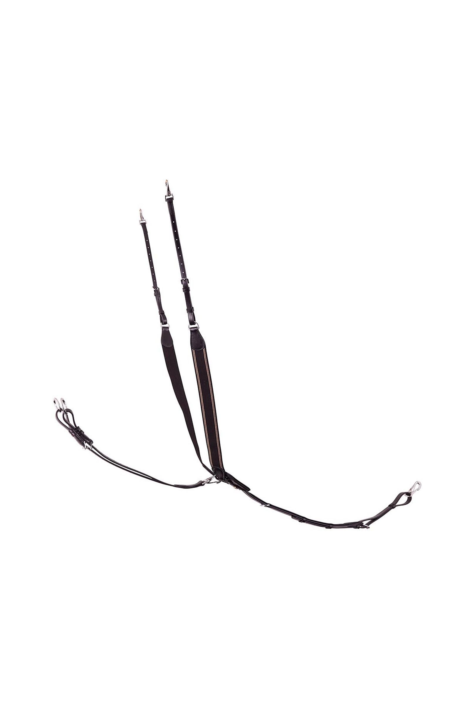 Black/Silver BR Taunton elastyczny napierśnik z odpinanym martingale