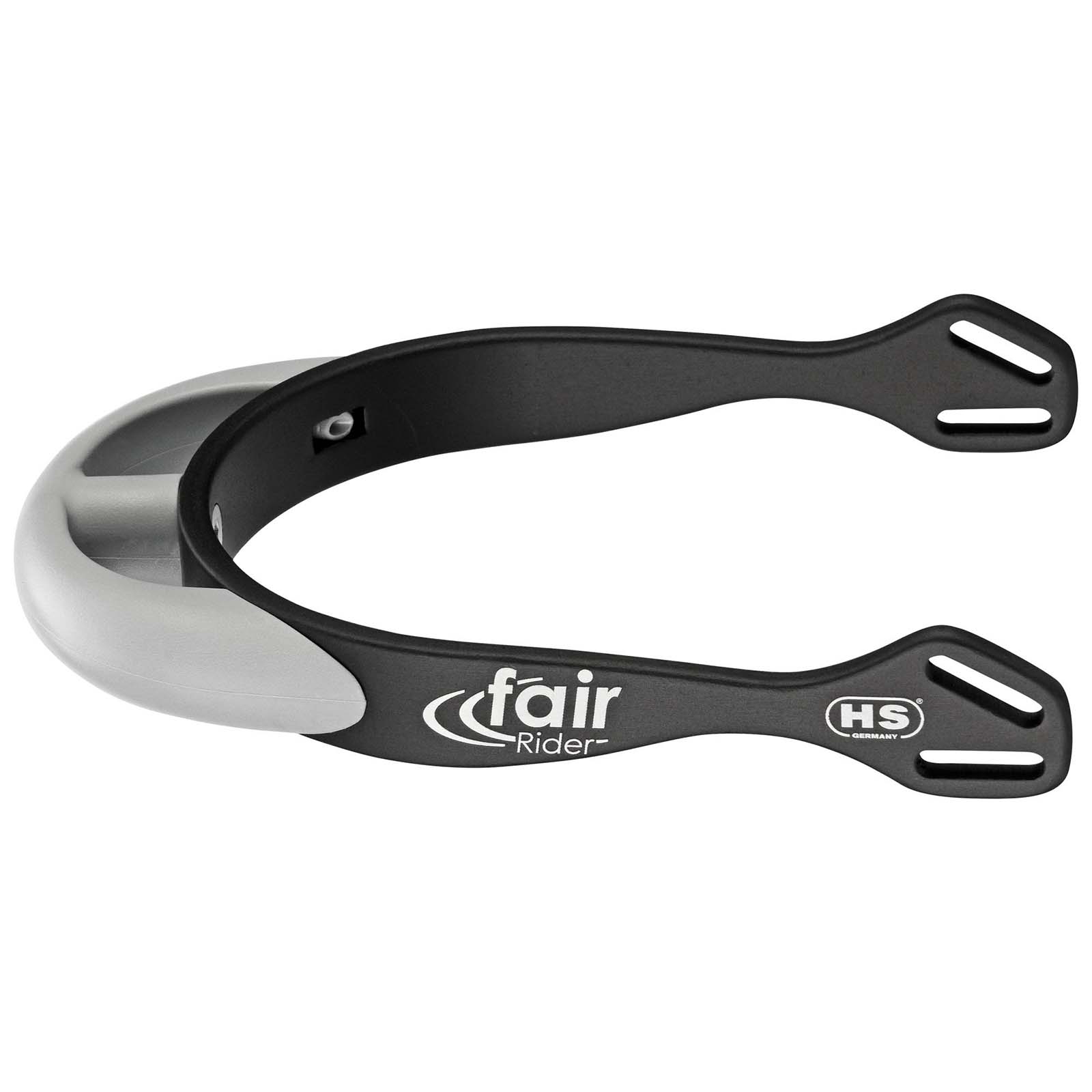 Black/Silver Sprenger FairRider Aluminiowe ostrogi z zaokrągloną końcówką 20mm