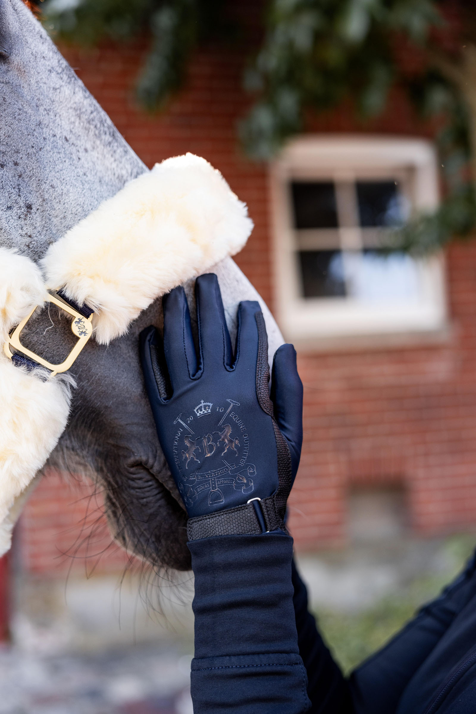 B Vertigo Laia Damskie rękawiczki jeździeckie z nadrukiem logo