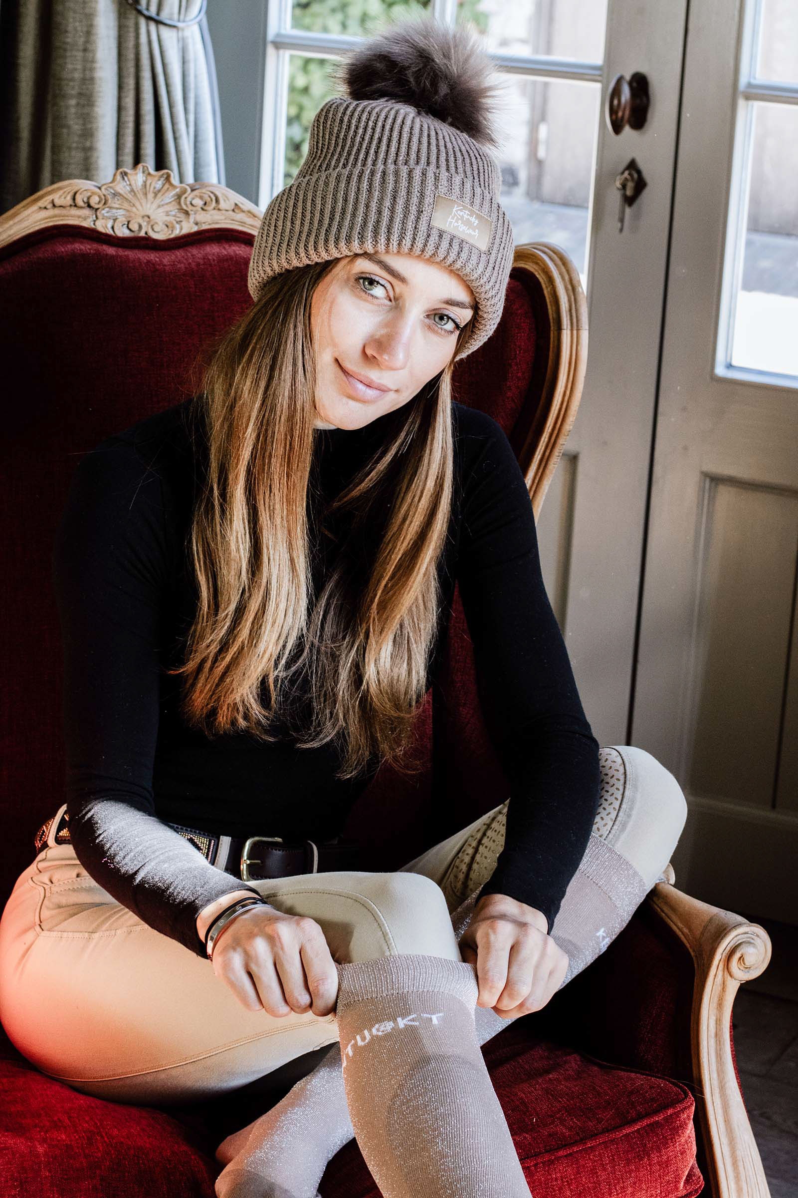 Kentucky Horsewear Czapka z pomponem