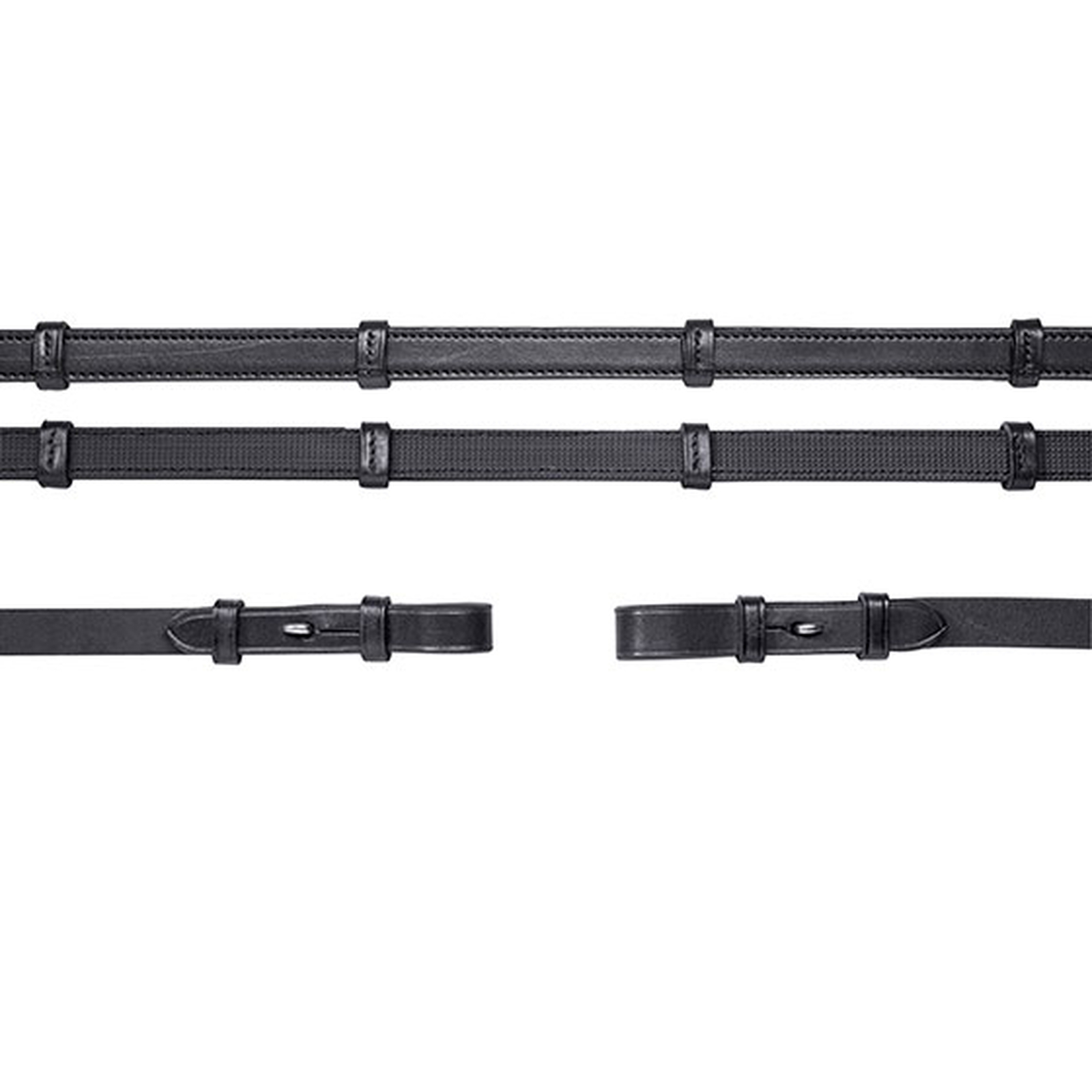 Wodze sk&oacute;rzane Schockem&ouml;hle Sports (guma w środku), wodze do ogłowia munsztukowego Double Bridle Basic