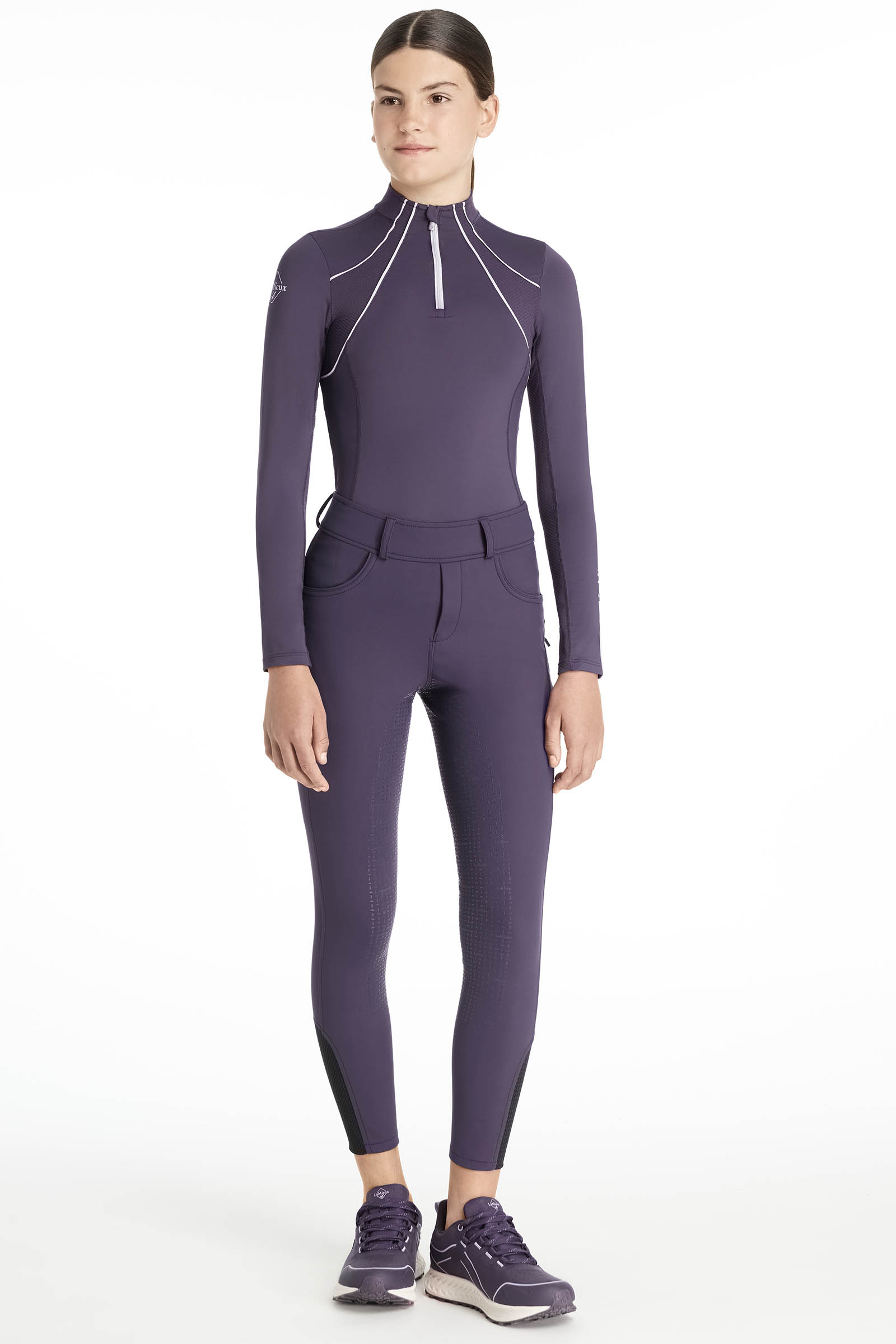 LeMieux Young Rider Ella dziecięce breggings z miękkim wnętrzem i pełnym lejem