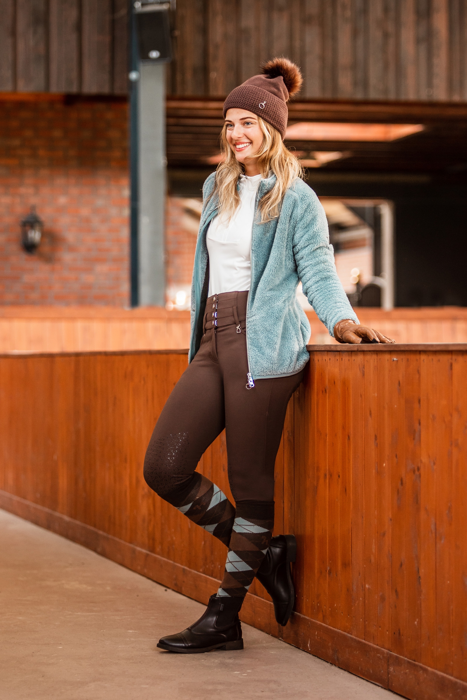 Podkolan&oacute;wki jeździeckie w romby, zimowe Horze Alana