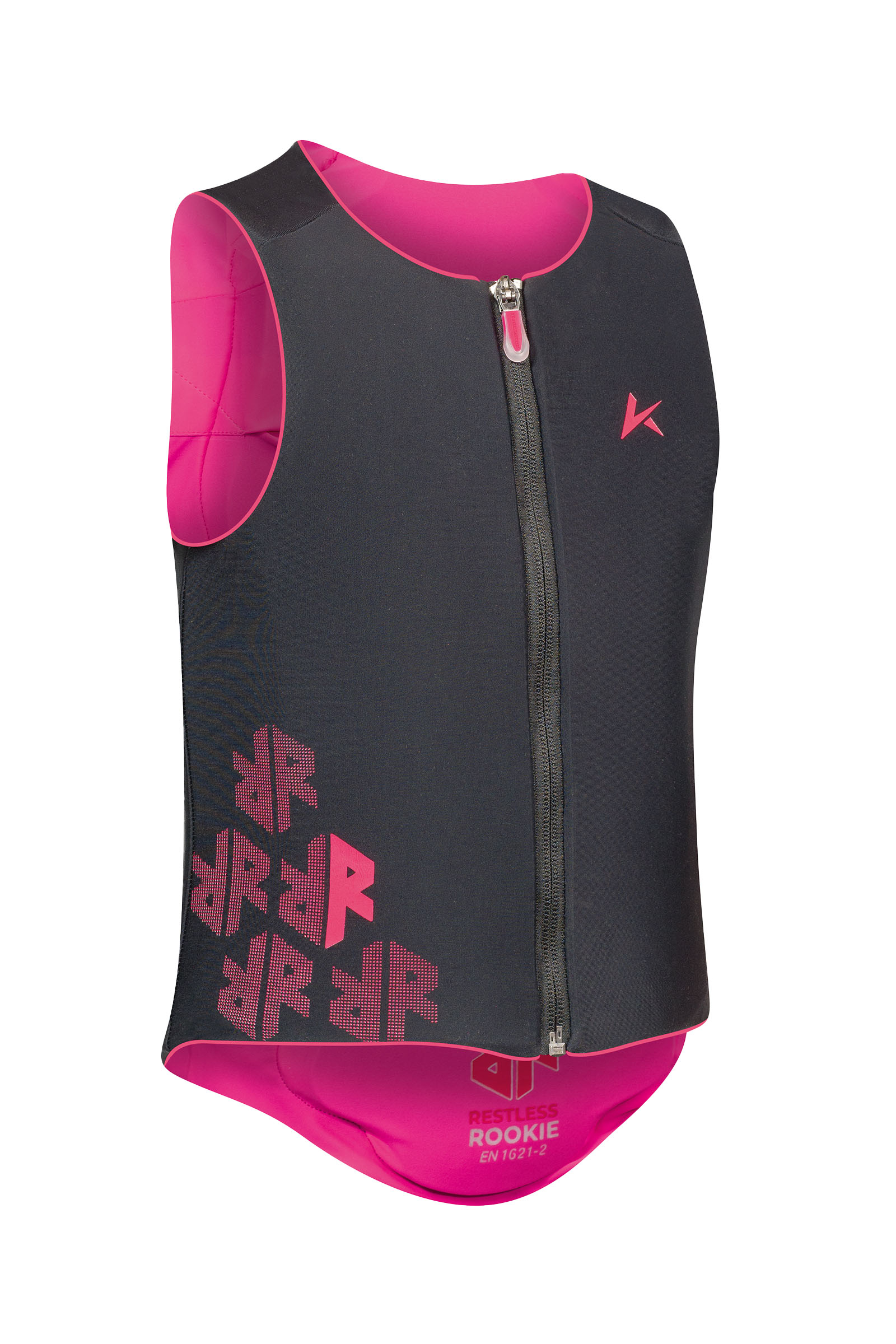 Black/Pink Komperdell Flex Fit Pro Junior dziecięca kamizelka balistyczna z ochraniaczem plec&oacute;w
