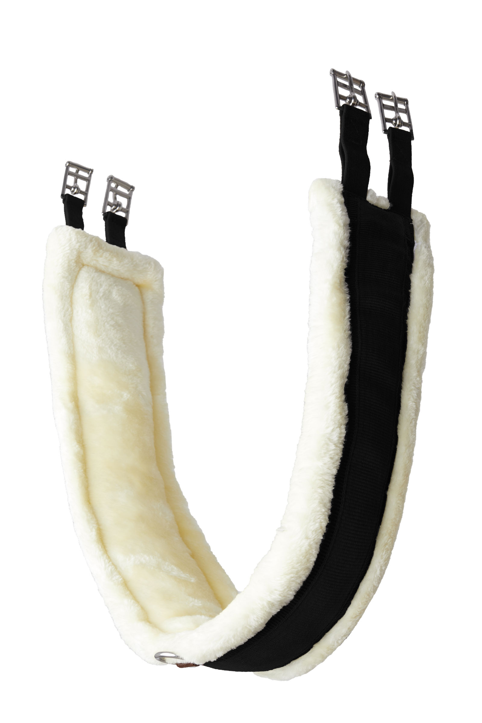 Black Horze Kyiv Długi popręg neoprenowy z przymocowanym na stałe futerkiem