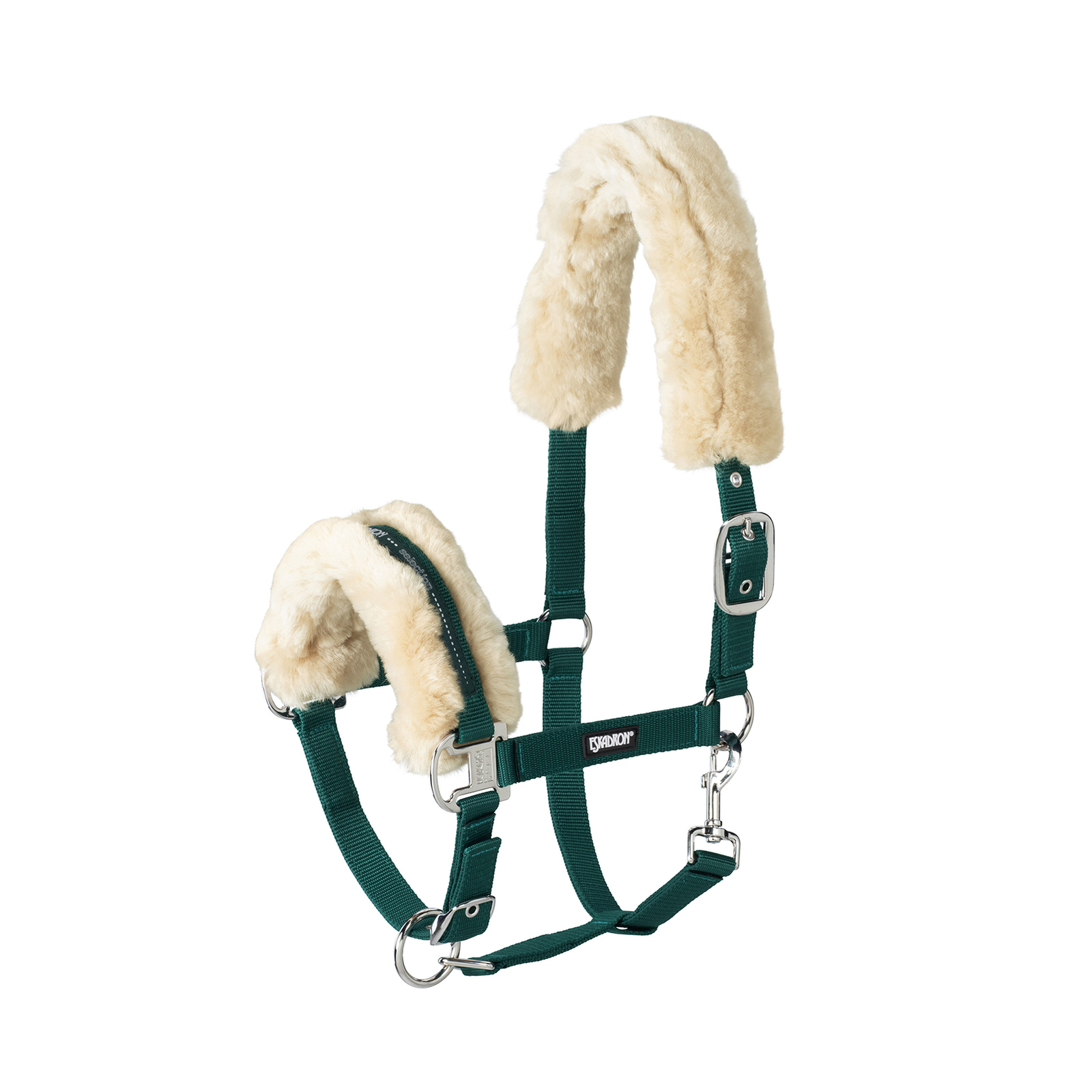 Forest Dark Green Kantar Eskadron Pin Buckle z futerkiem