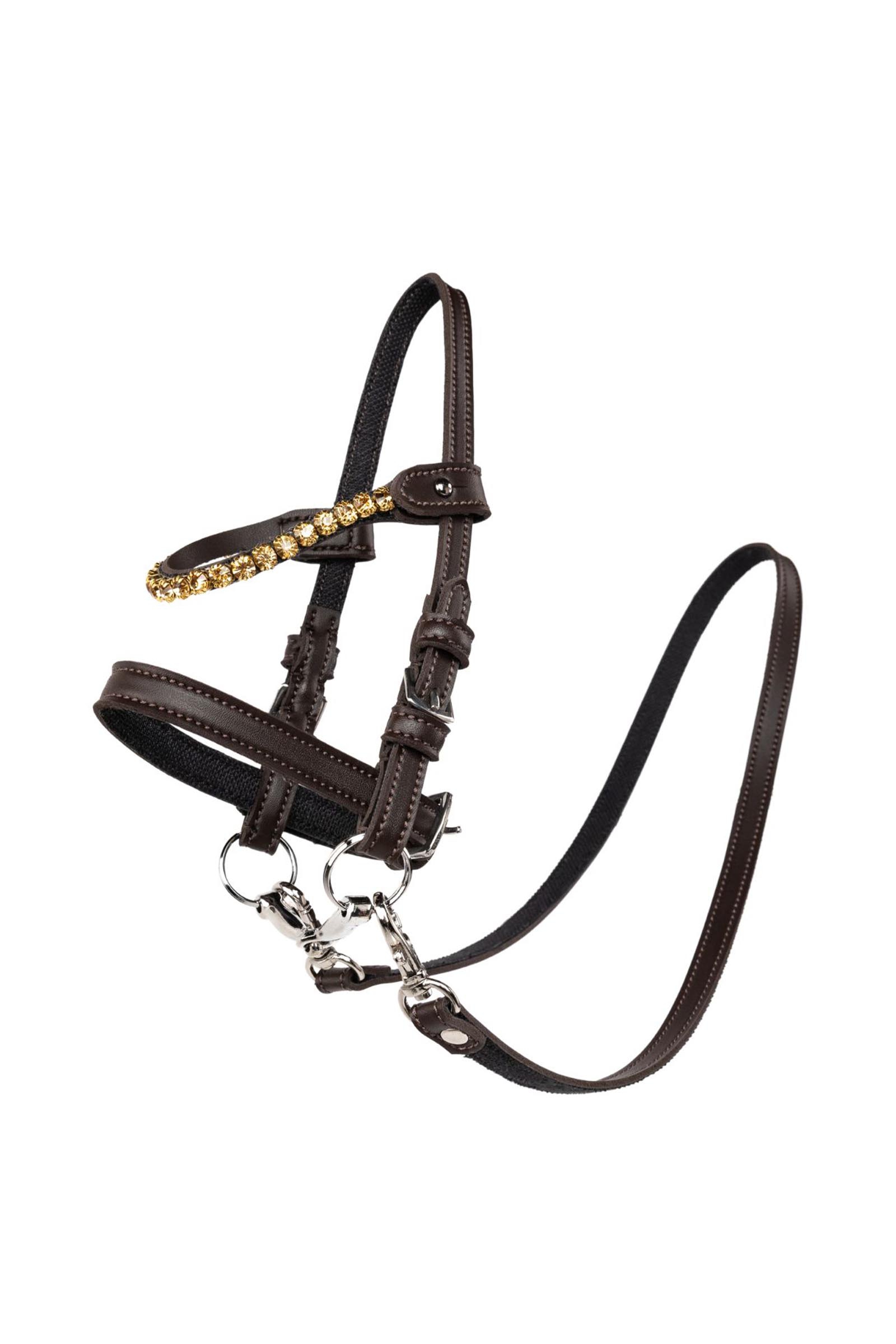 My Hobby Horse sk&oacute;rzane ogłowie z kamieniami