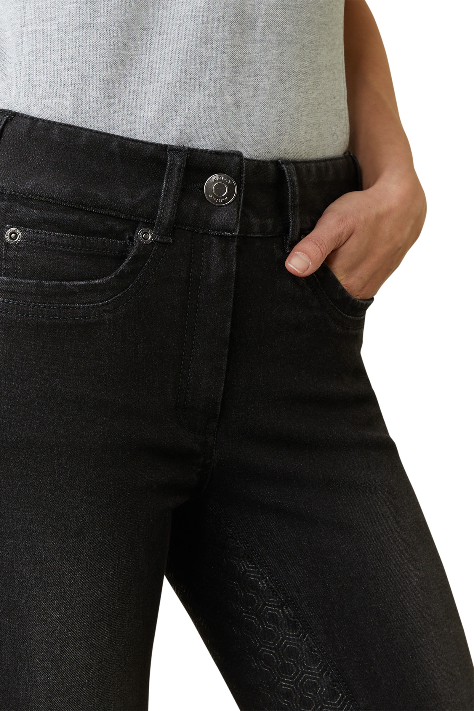 Denimowe bryczesy damskie Ariat Halo B Full Grip