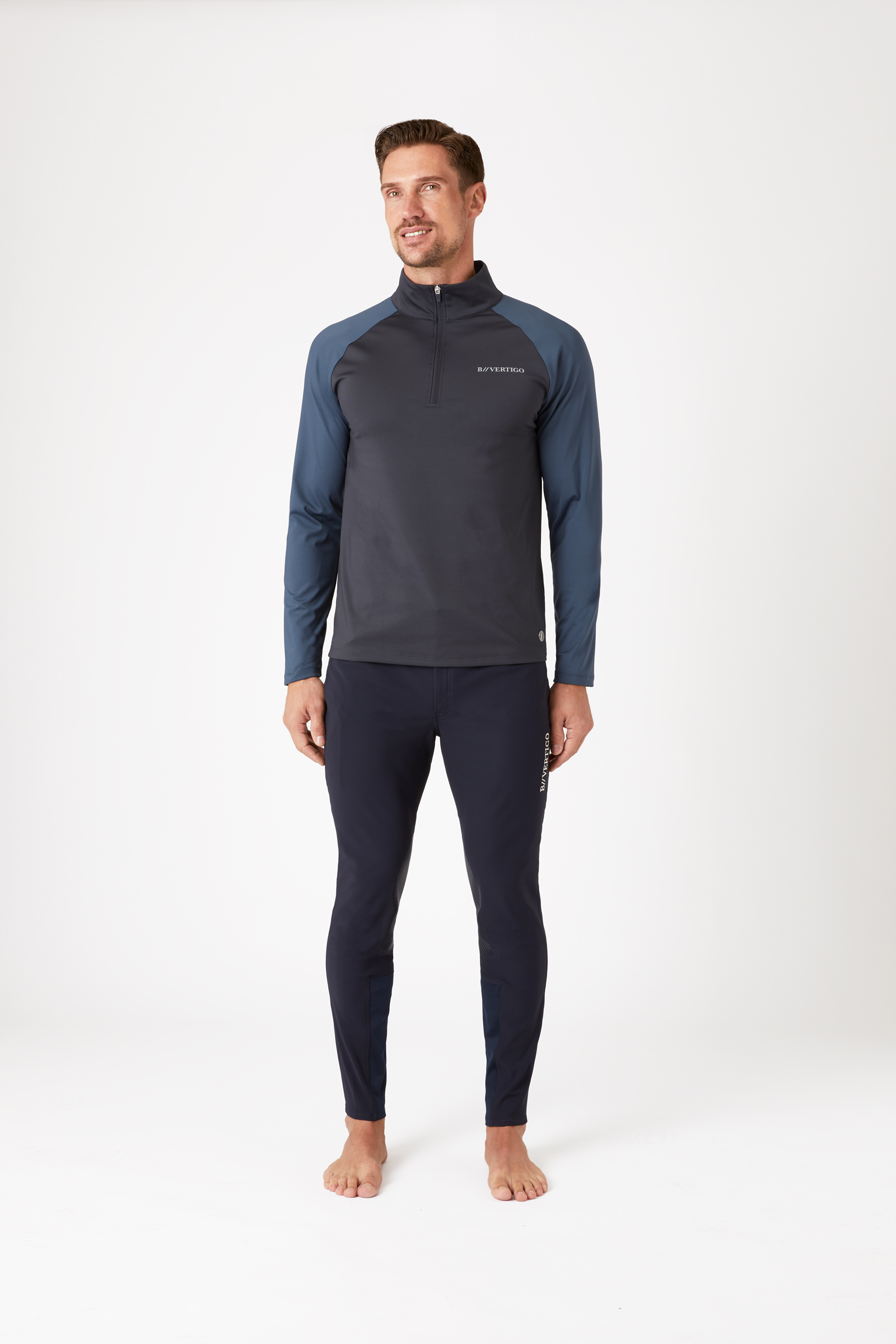 B Vertigo Edmund Męska koszula treningowa z zapięciem na zamek