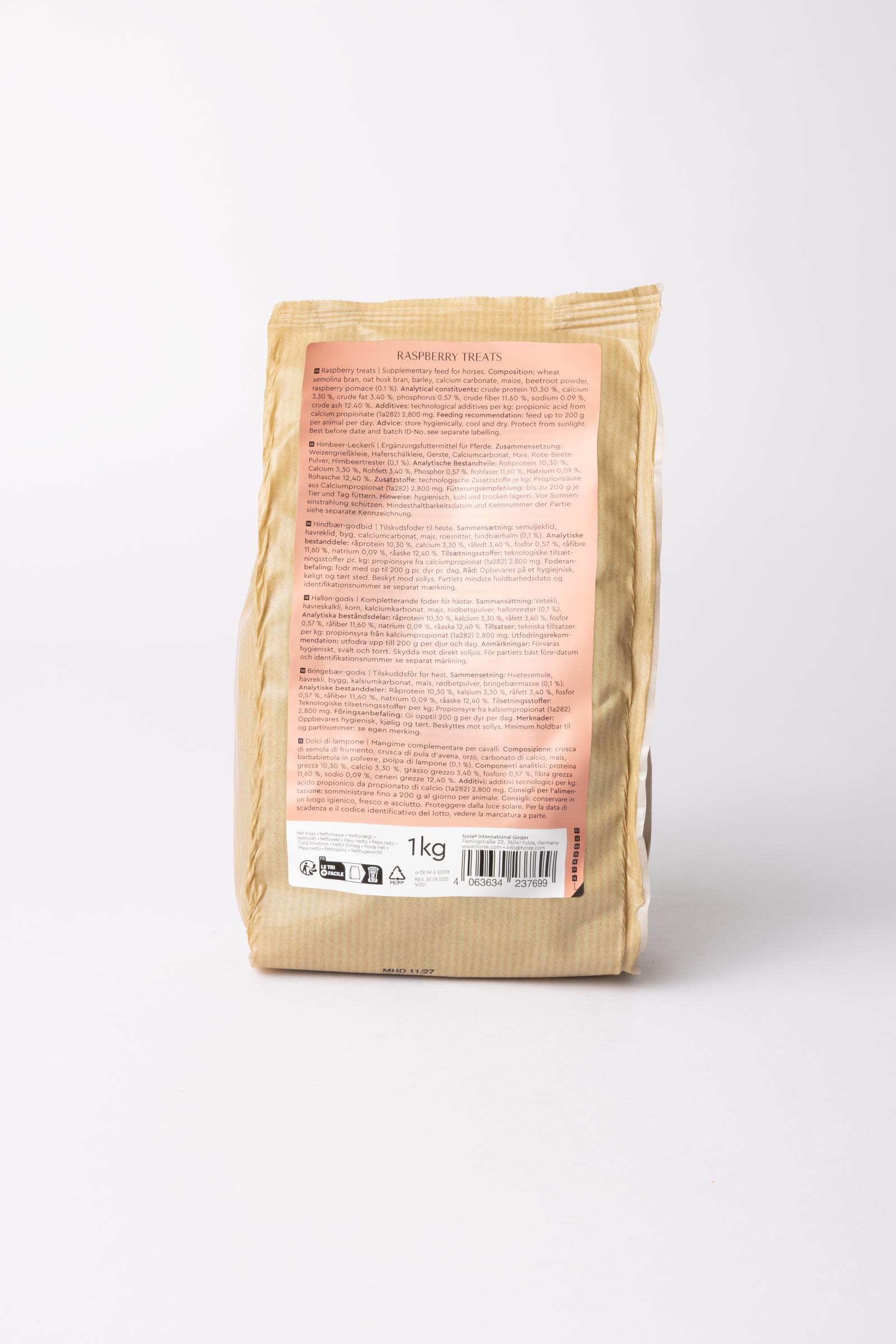 Horze Biscuits, Przysmaki dla koni, smak malinowy, 1 kg