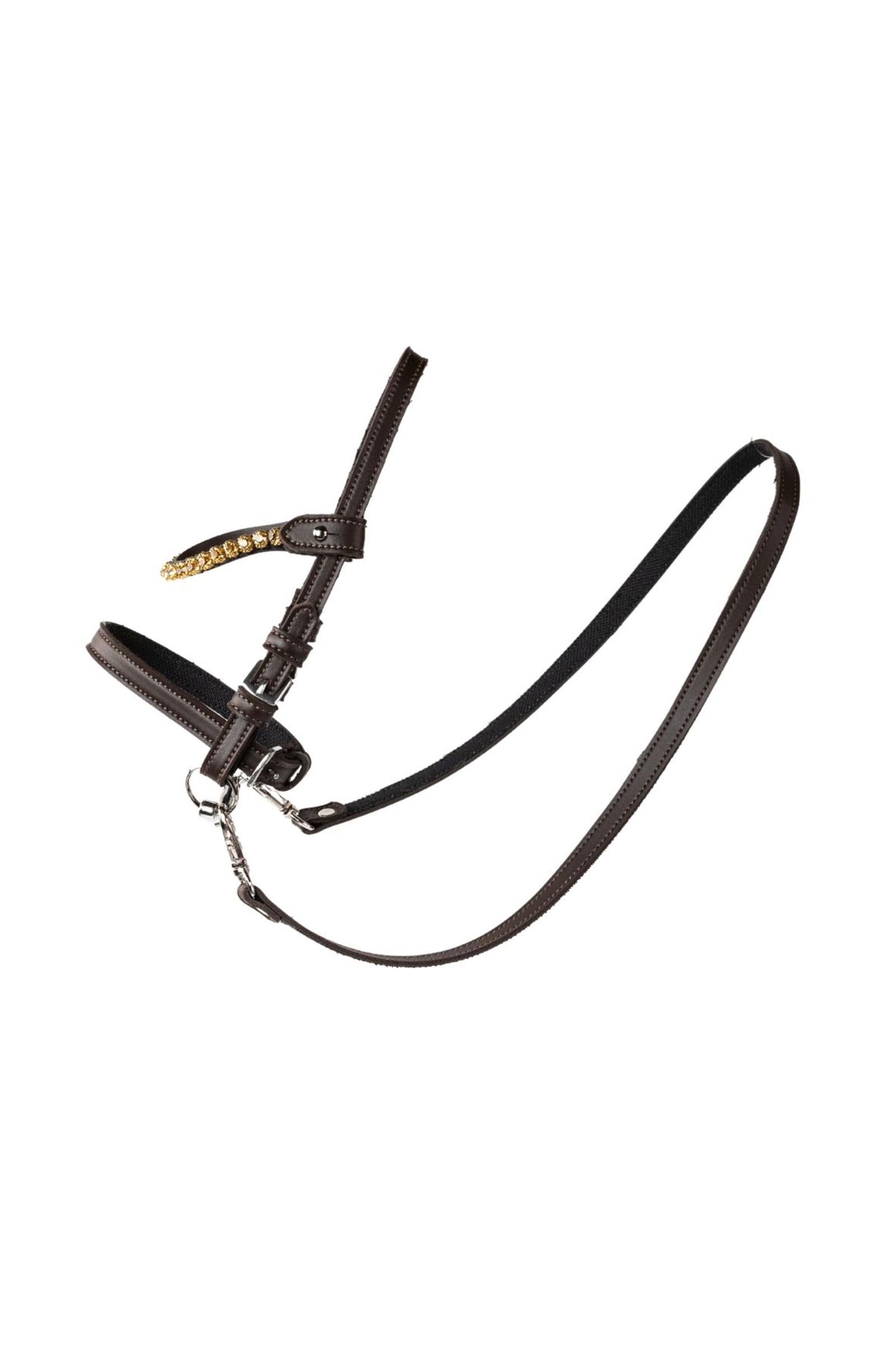 My Hobby Horse sk&oacute;rzane ogłowie z kamieniami