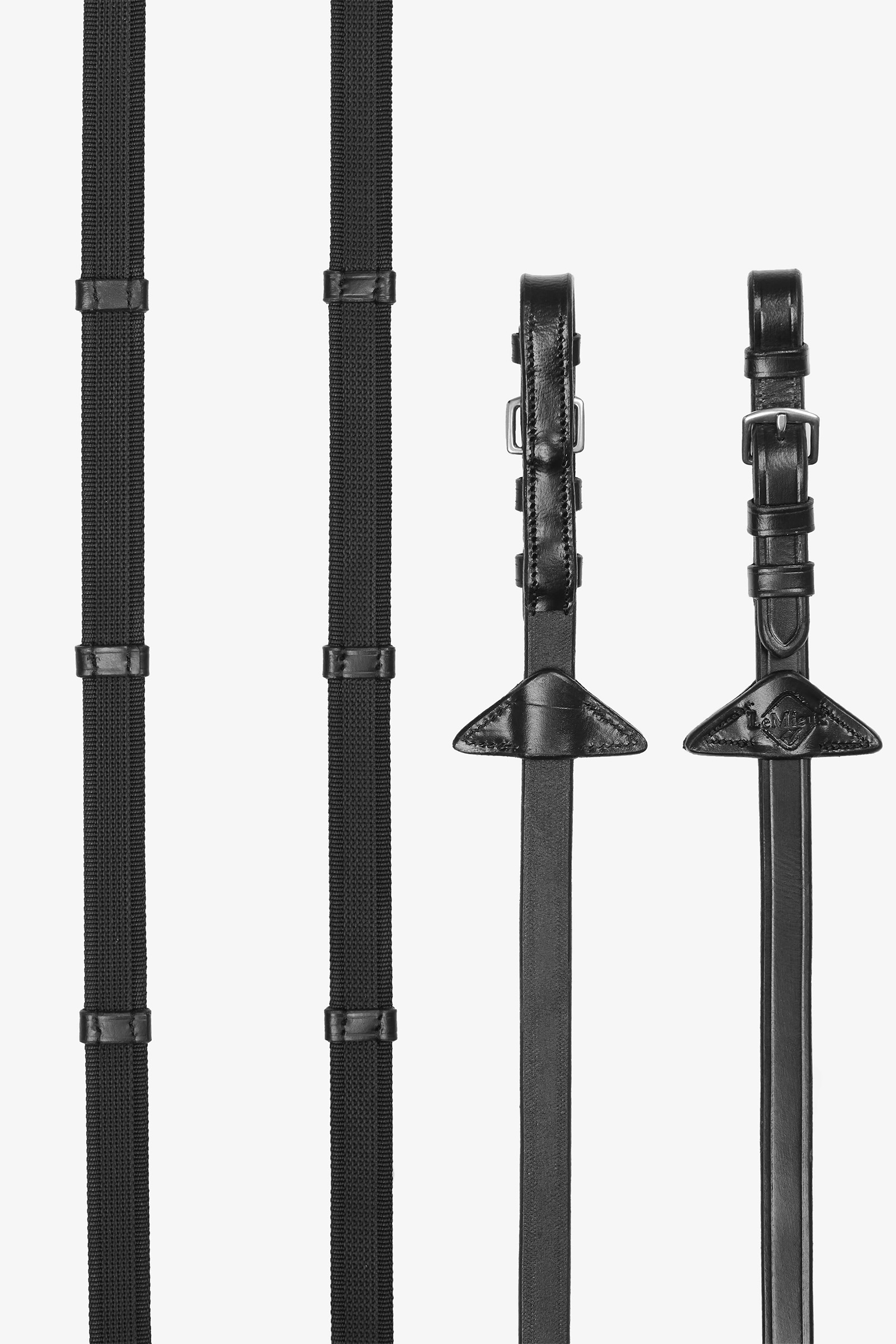 Black/Silver LeMieux Wodze Continental z gumowym uchwytem