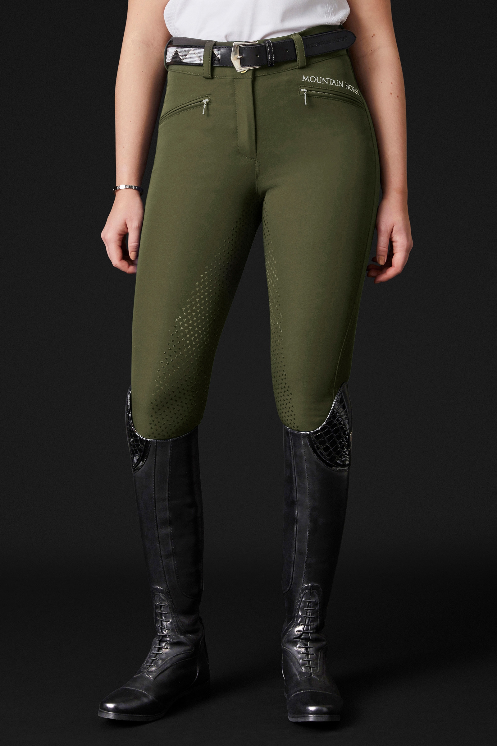 Mountain Horse Diana damskie bryczesy z pełnym lejem