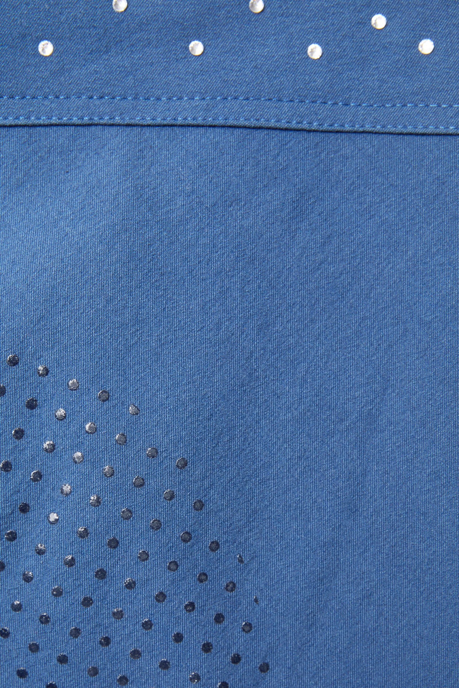 Horze Damskie bryczesy z wysokim stanem, pełnym lejem i kryształkami