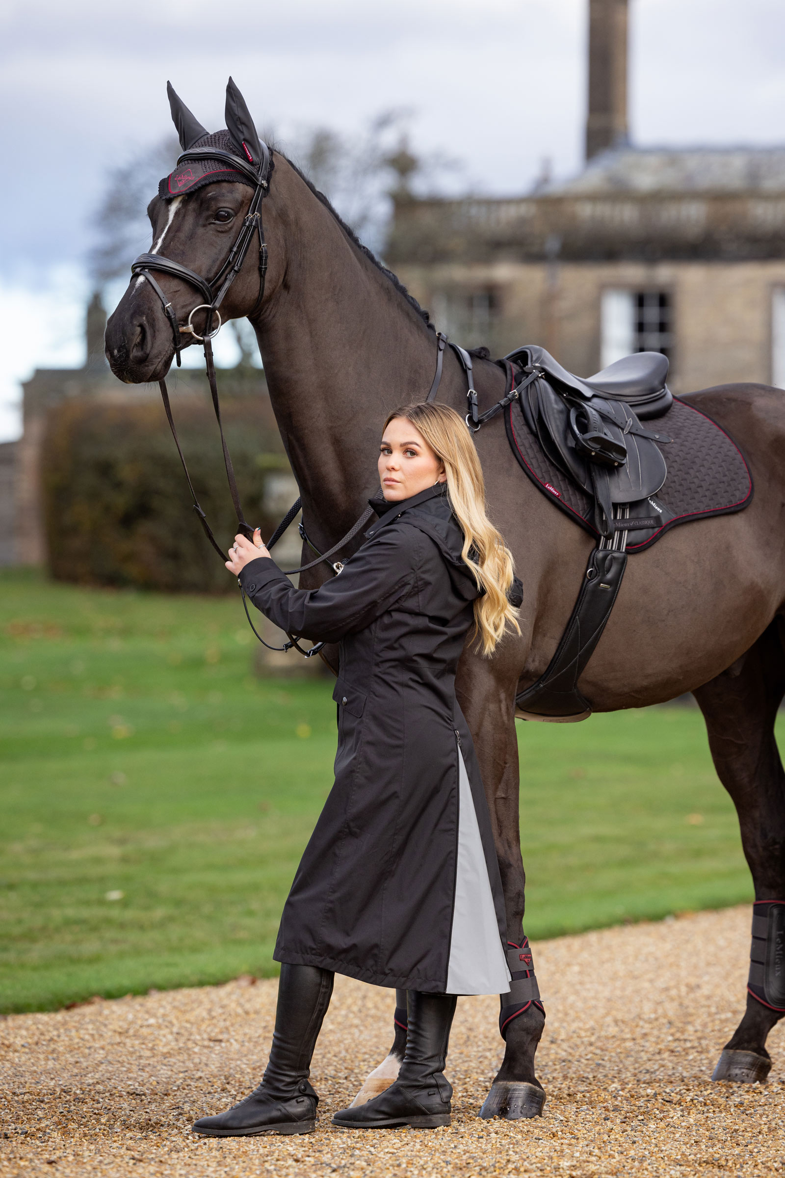 LeMieux Amelie damski wodoodporny lekki płaszcz do jazdy konnej