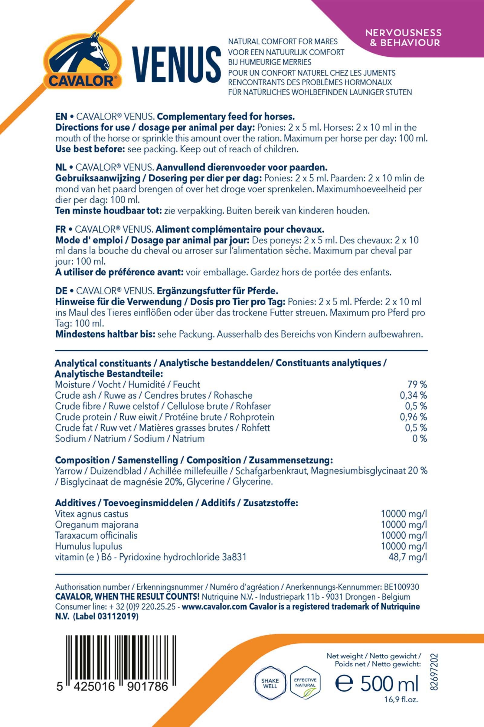 Cavalor Venus 500 ml