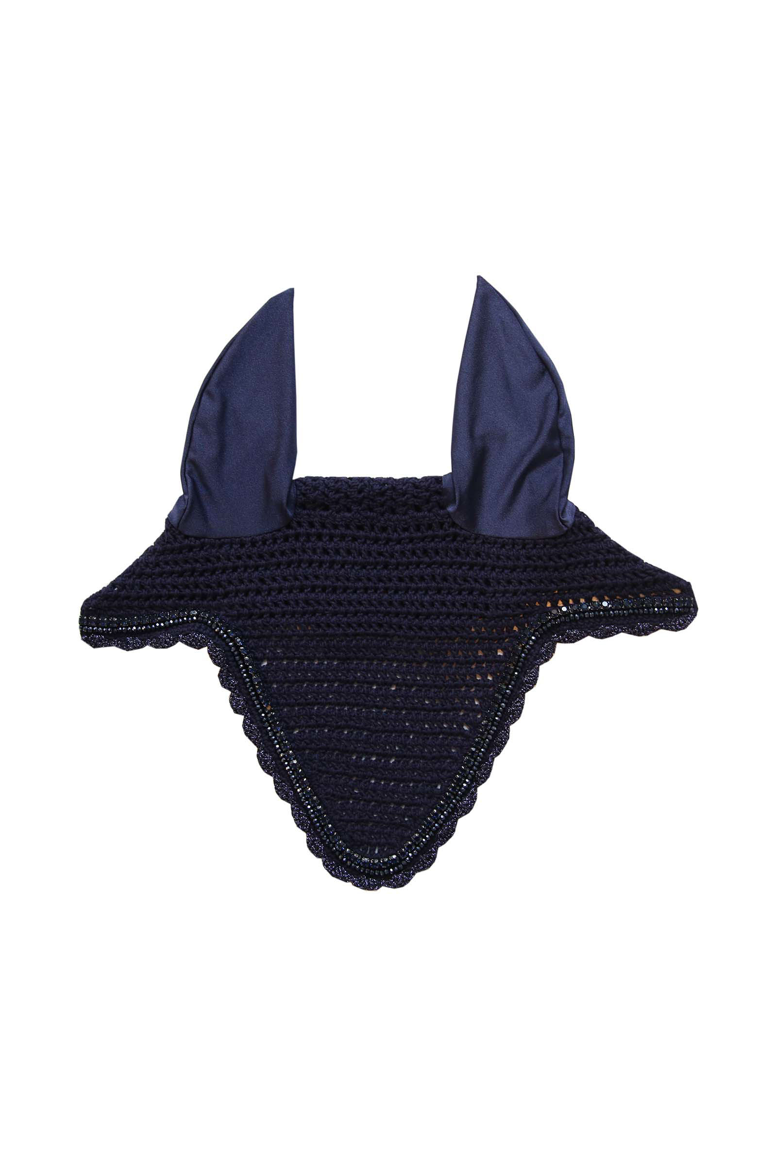 DB/AB Nauszniki długie, wyciszające, z cyrkoniami i perełkami Kentucky Horsewear Fly Veil Long Stone & Pearl Soundless