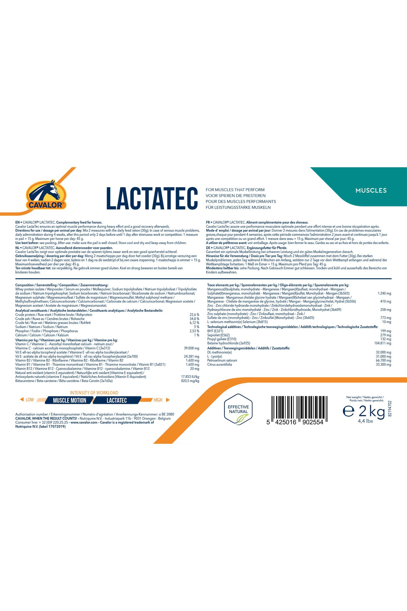 Cavalor Lactatec, 2kg