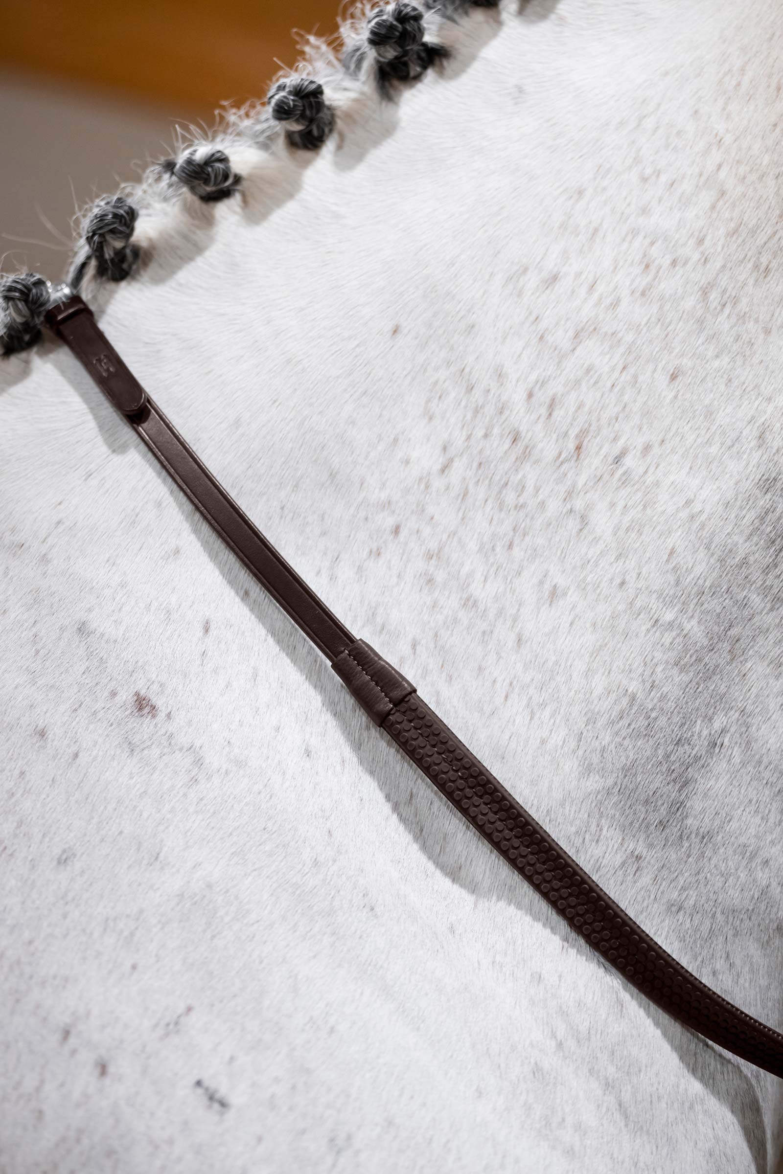 Brown Horseware wodze z gumowym gripem