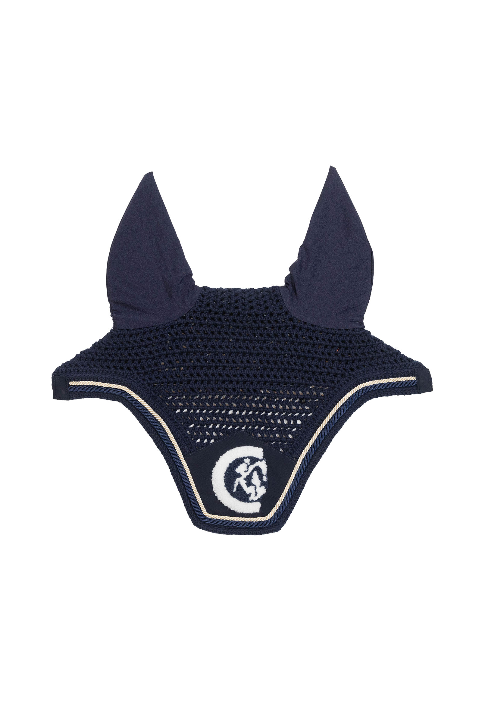 navy Kentucky Horsewear frędzle dla konia Wellington 3D Logo rope