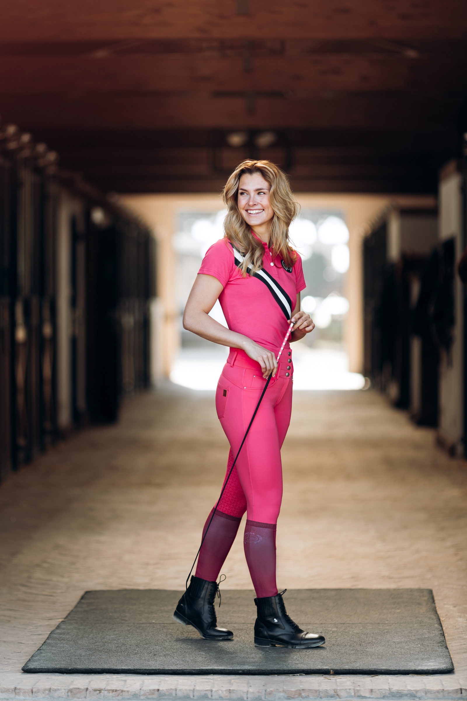 Horze Podkolan&oacute;wki z nadrukiem i cienkim wykończeniem na łydce