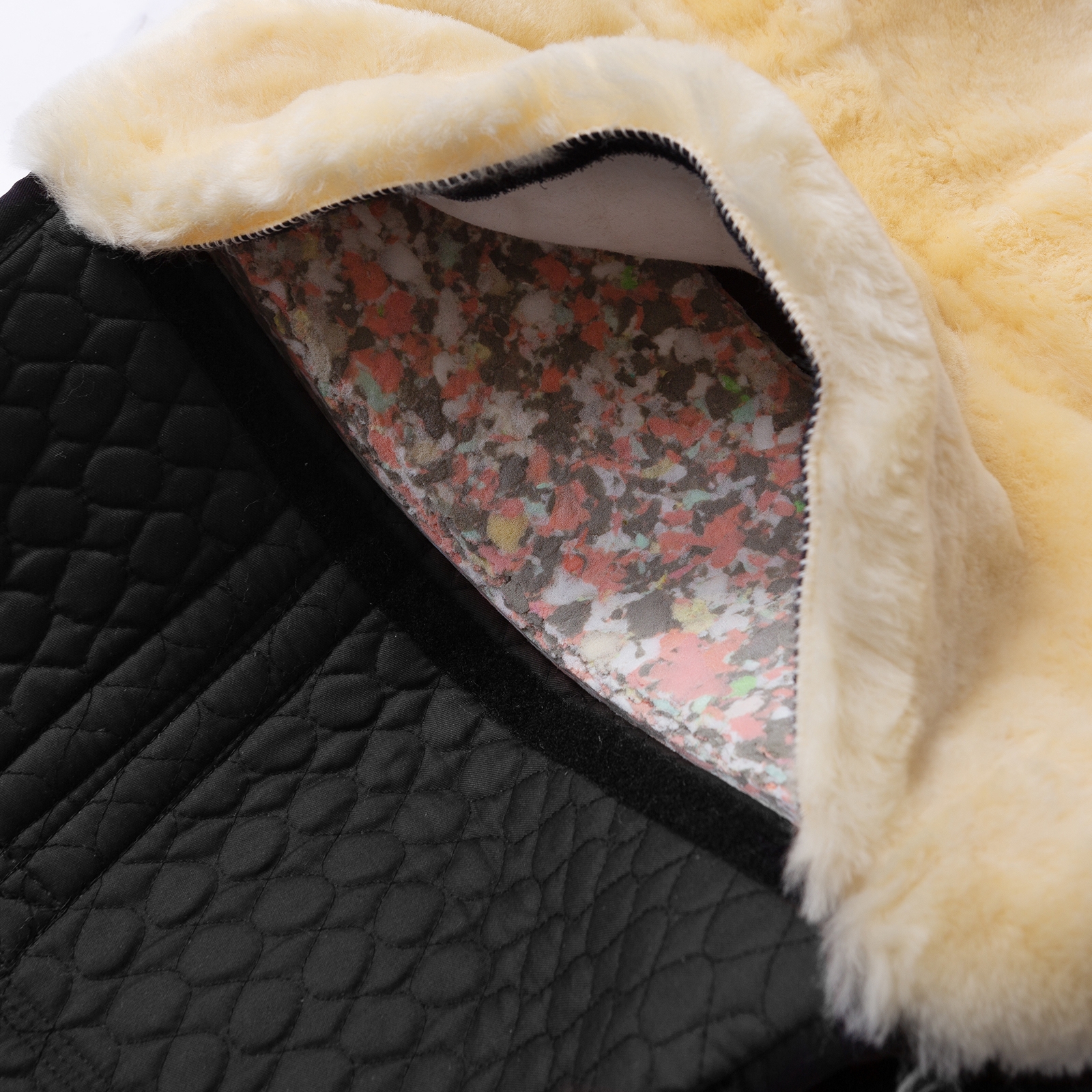 Siodło Christ Bareback Iberica Plus z owczej skóry, Szetlandy