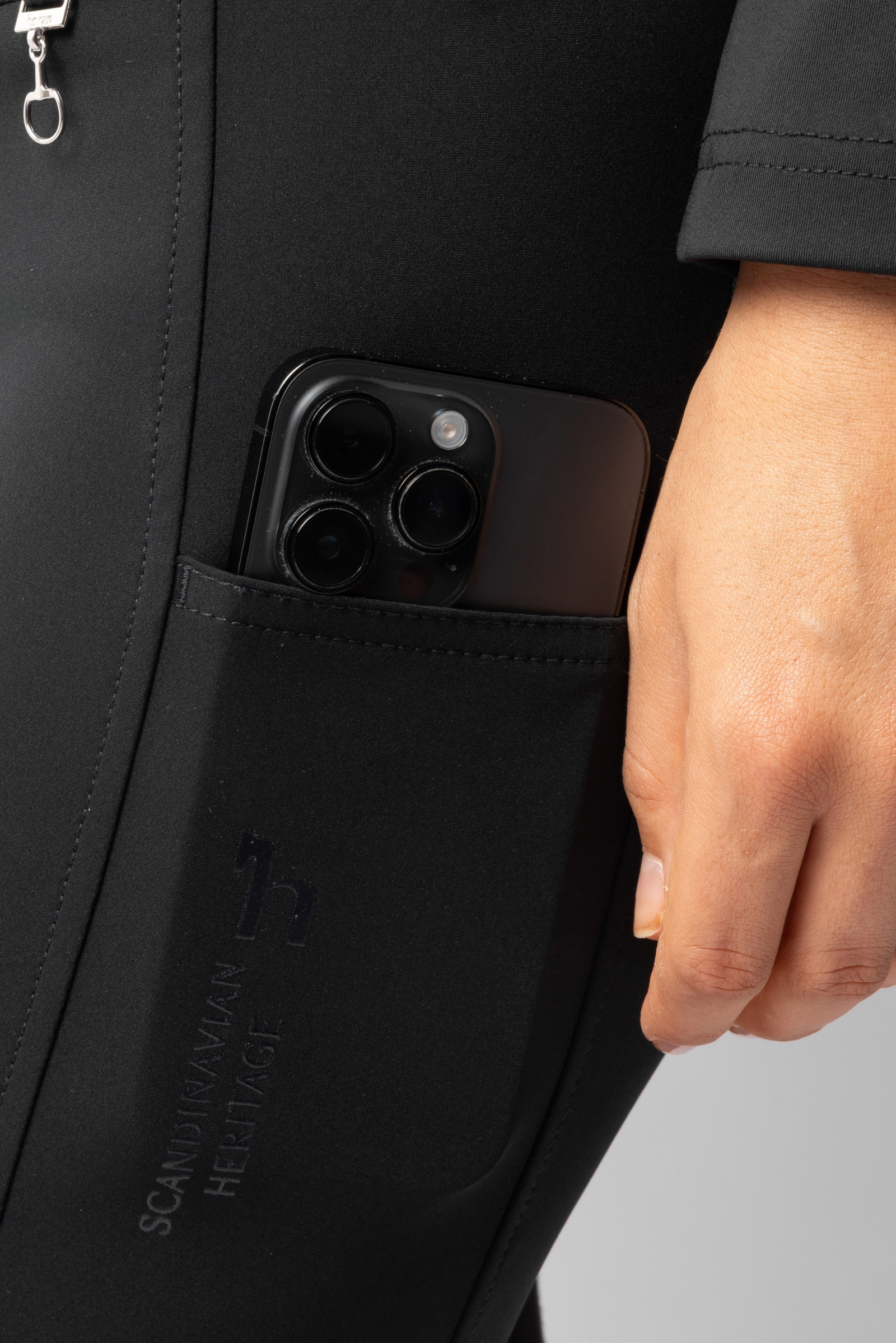 Horze Leonie damskie bryczesy z pełnym lejem z wegańskiego zamszu