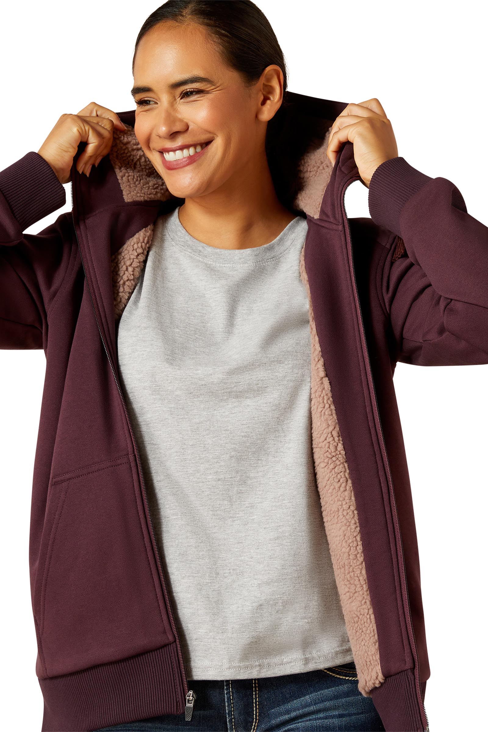 Ariat Rebar All-Weather Sherpa Bluza z kapturem i zamkiem