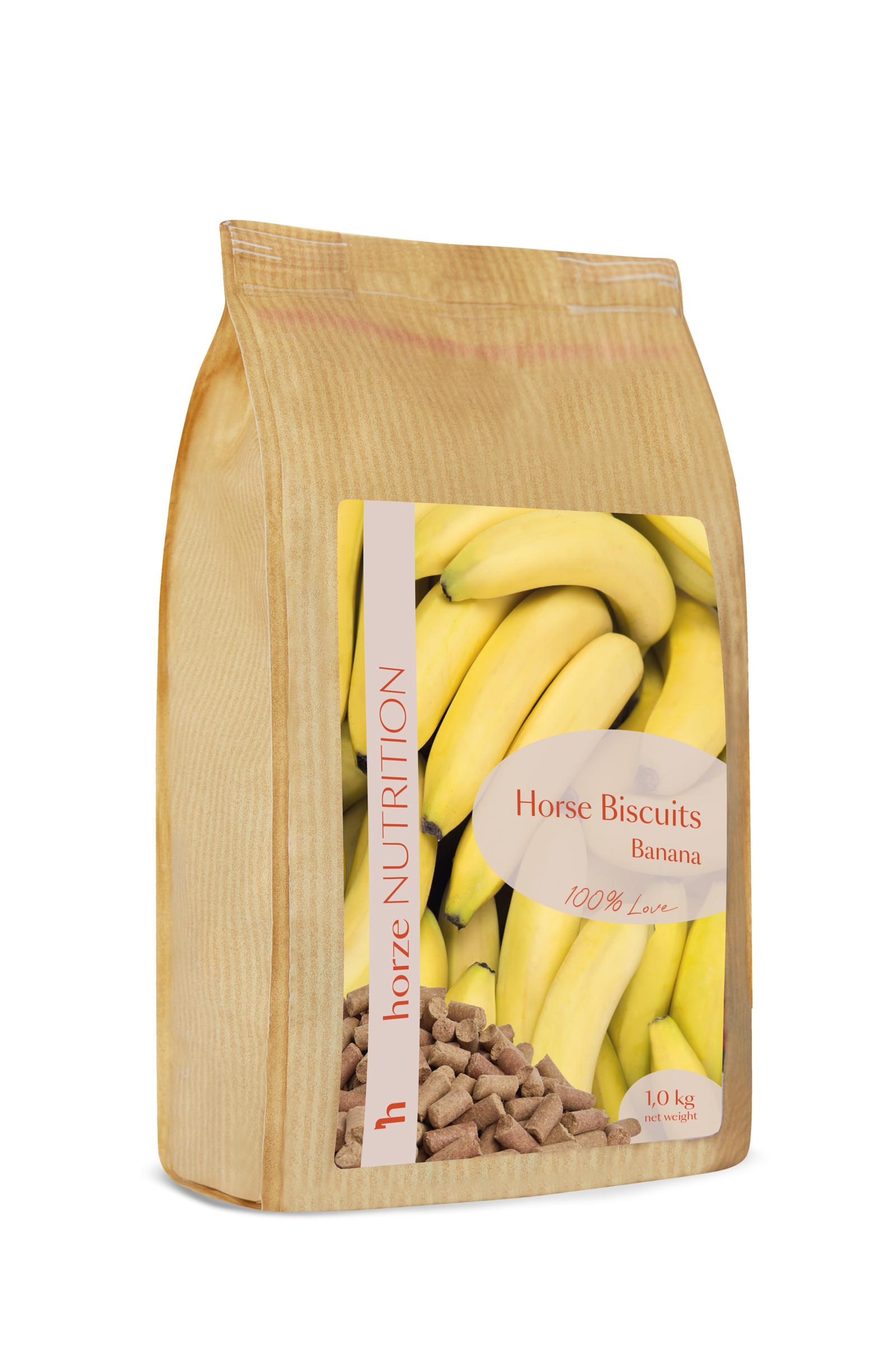 Horze Biscuits, Przysmaki dla koni, smak bananowy, 1 kg