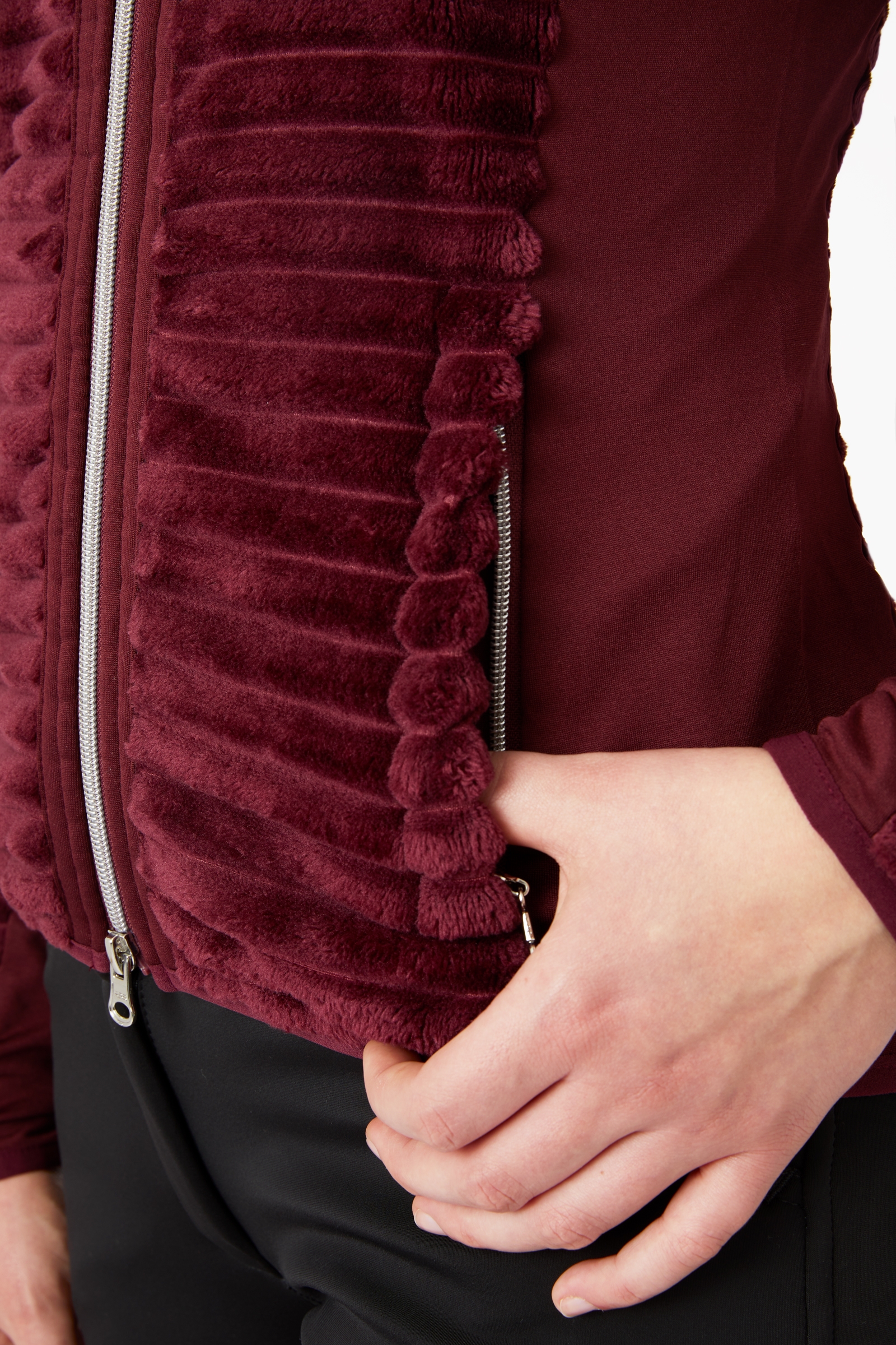 Horze Della Damska kurtka polarowa w paski