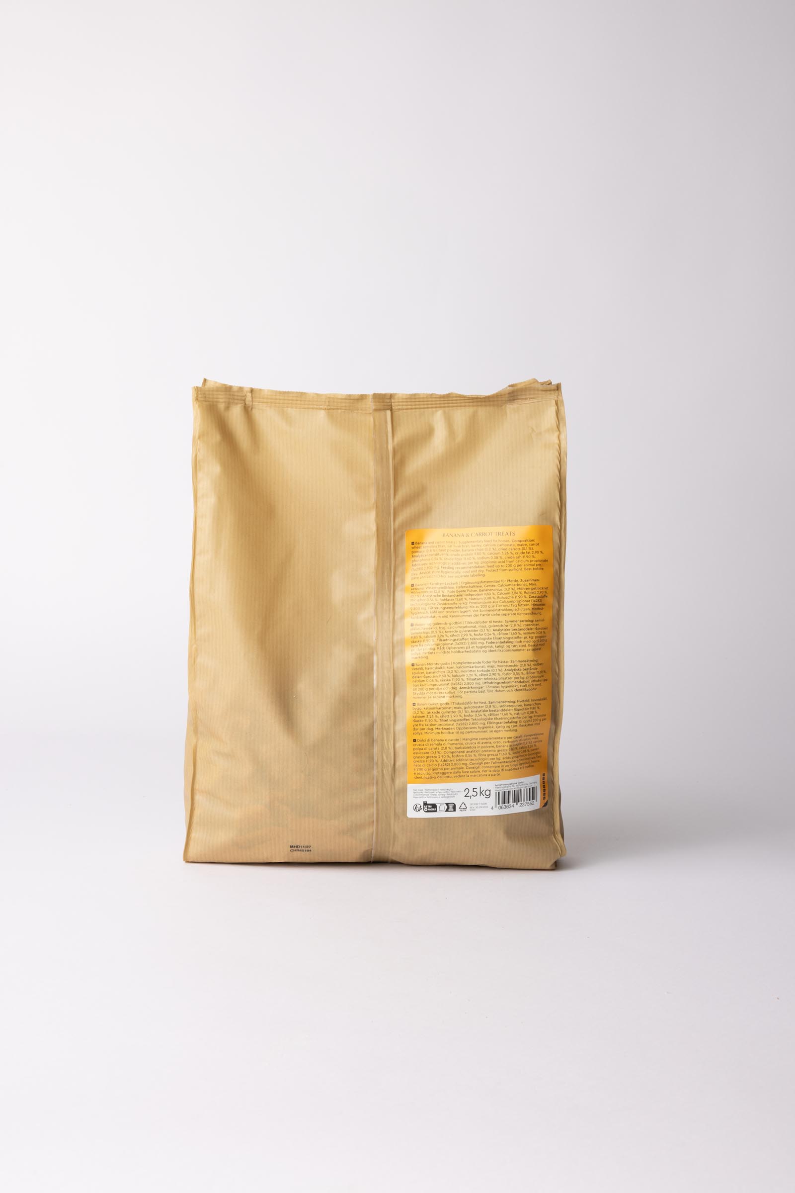 Horze Biscuits, Przysmaki dla koni, smak bananowo-marchewkowy, 2,5 kg