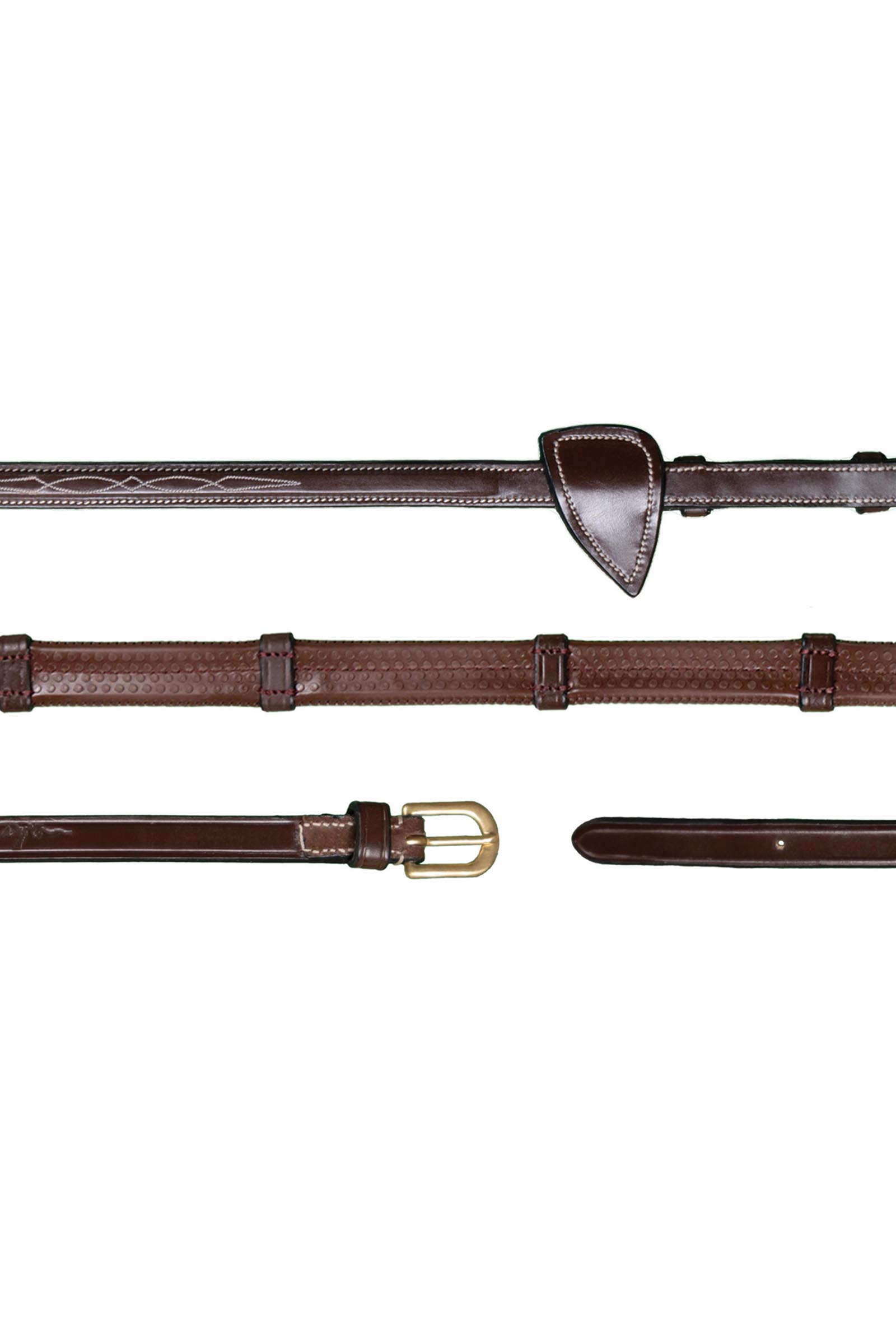 Dy'on D-Collection wodze gumowe 13 mm z 7 sk&oacute;rzanymi stoperami  