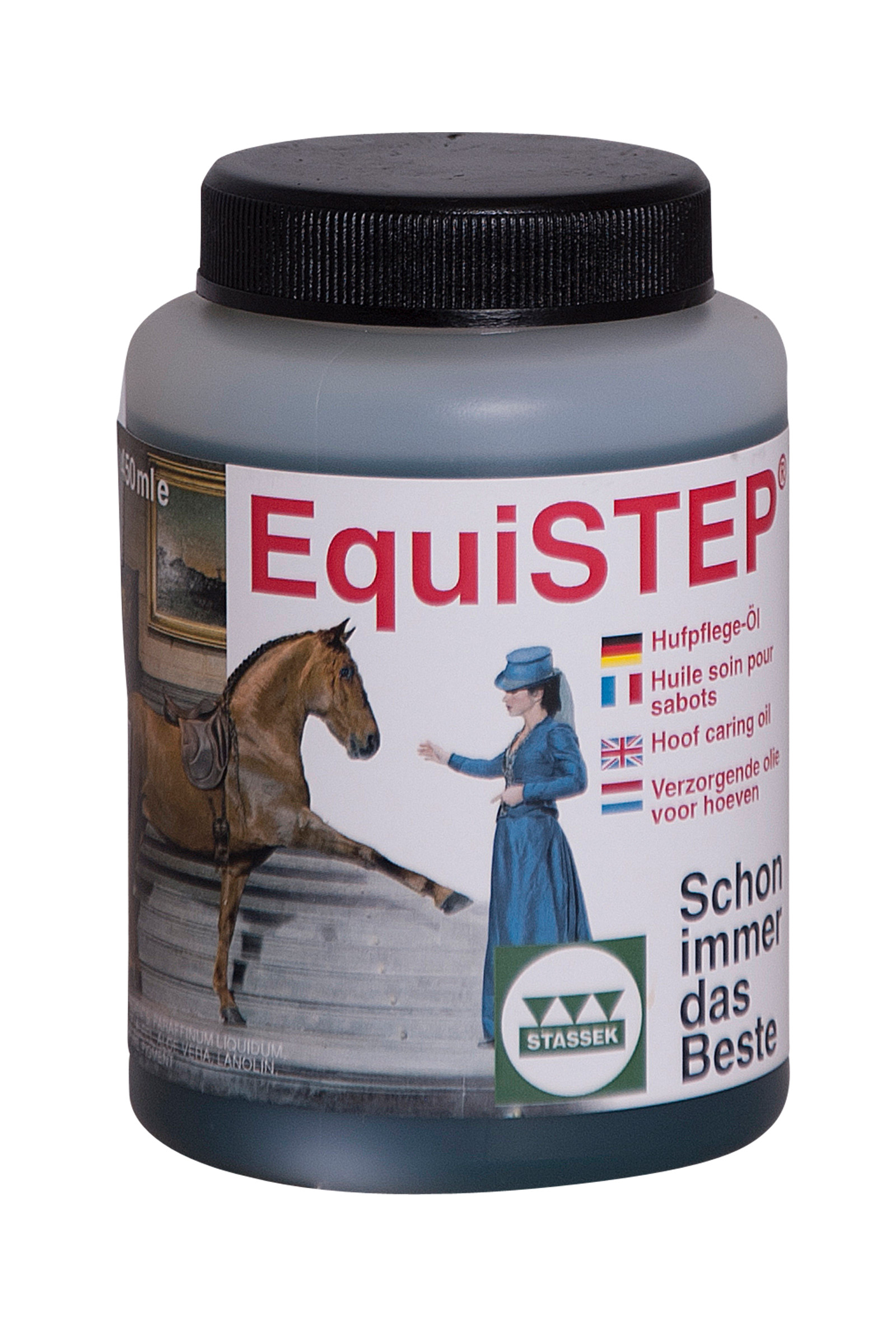 Stassek Equistep Butelka do wymiany olejku do kopyt, 450 ml