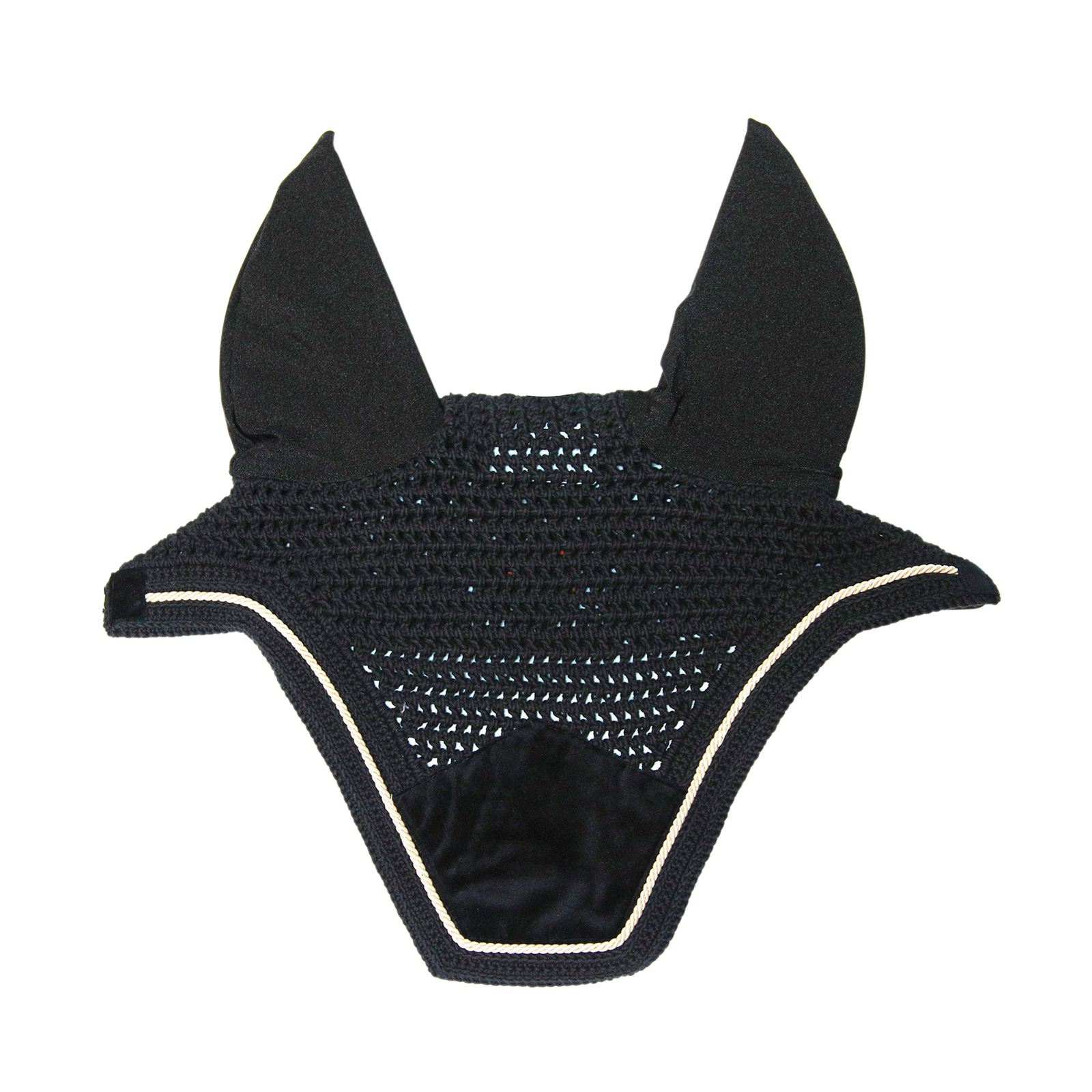 Black Aksamitne nauszniki Kentucky Horsewear Wellington Basic